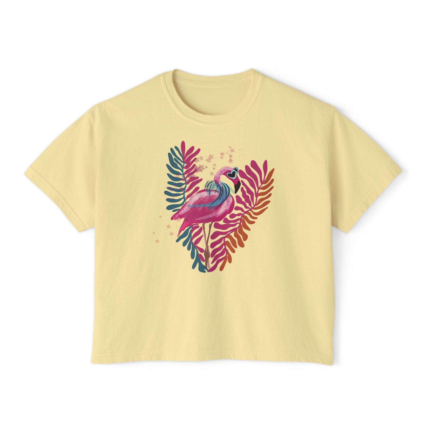 Flamingo Queen Boxy Crop