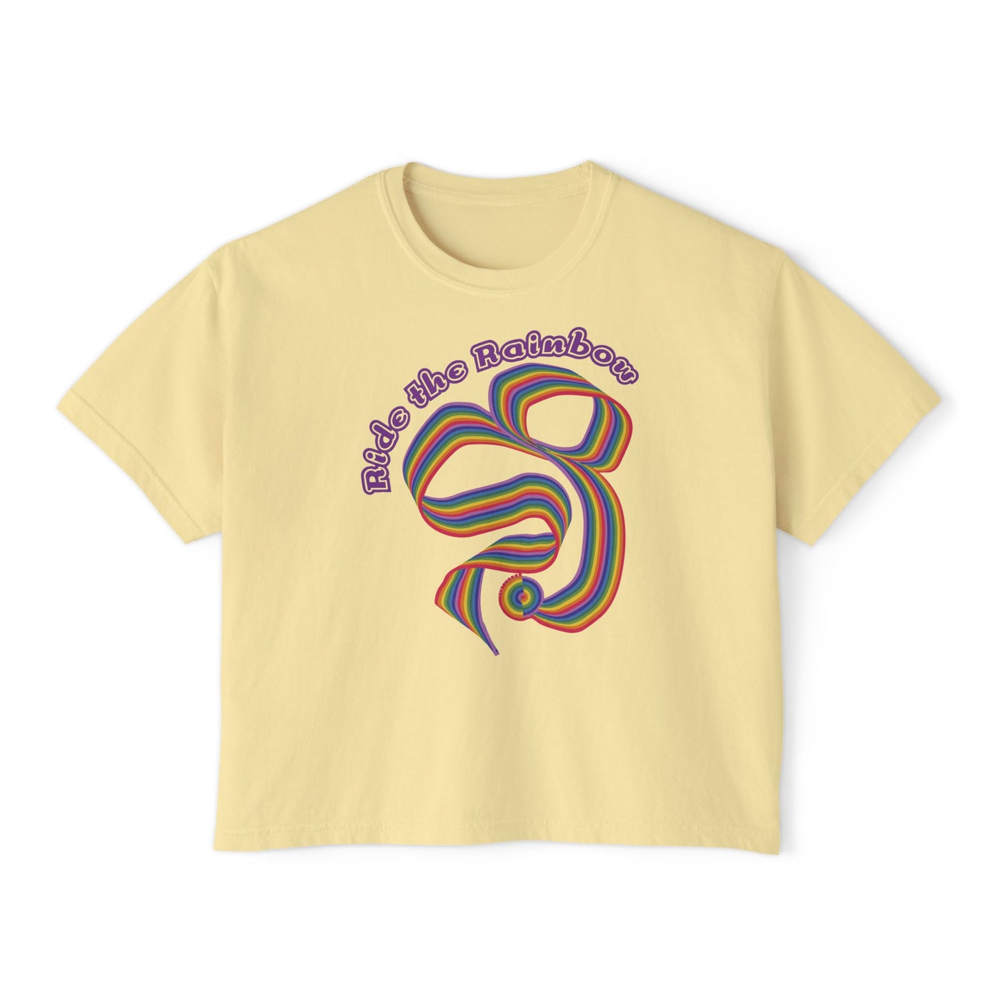 Ride the Rainbow Boxy Crop