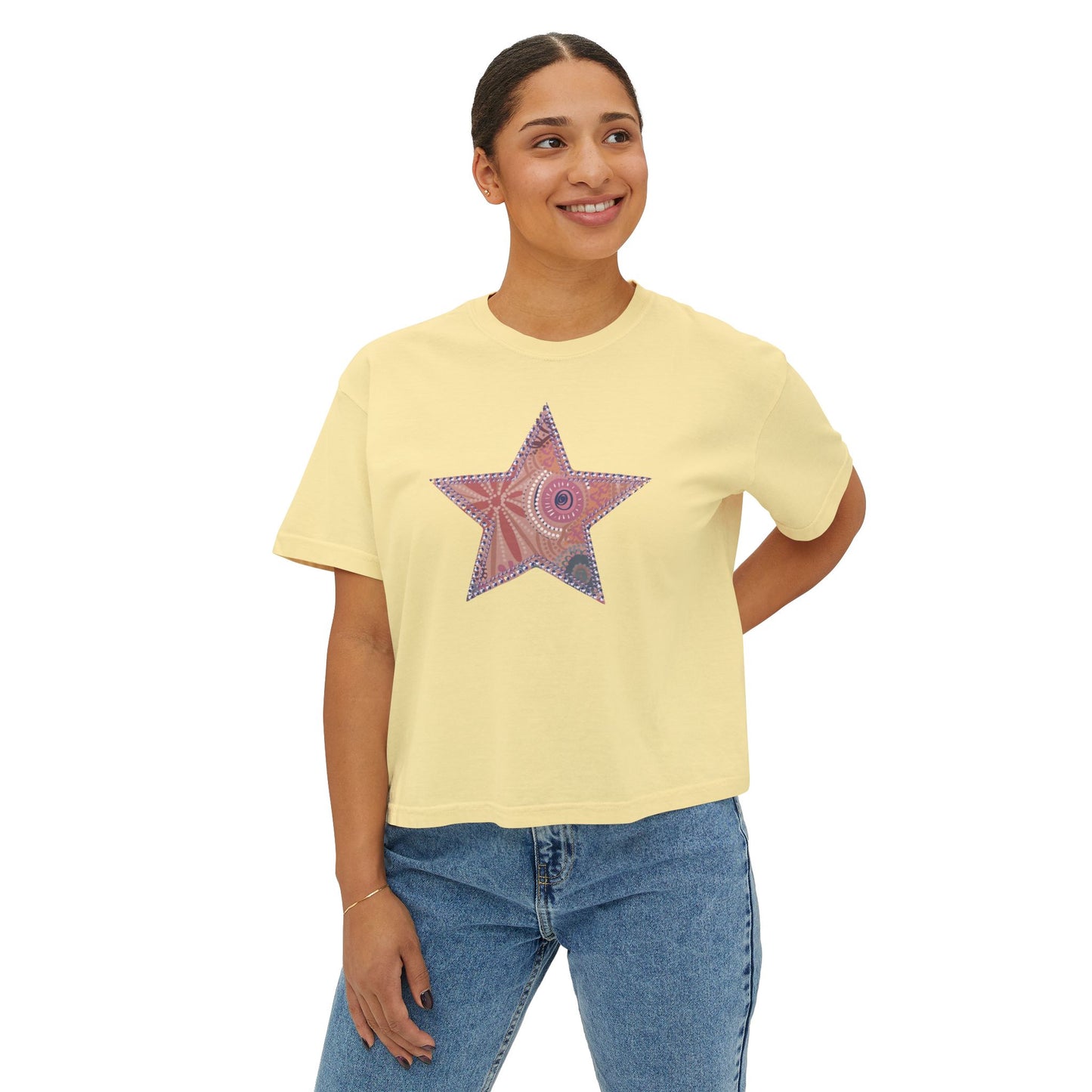 Kashmir Boxy Crop Tee