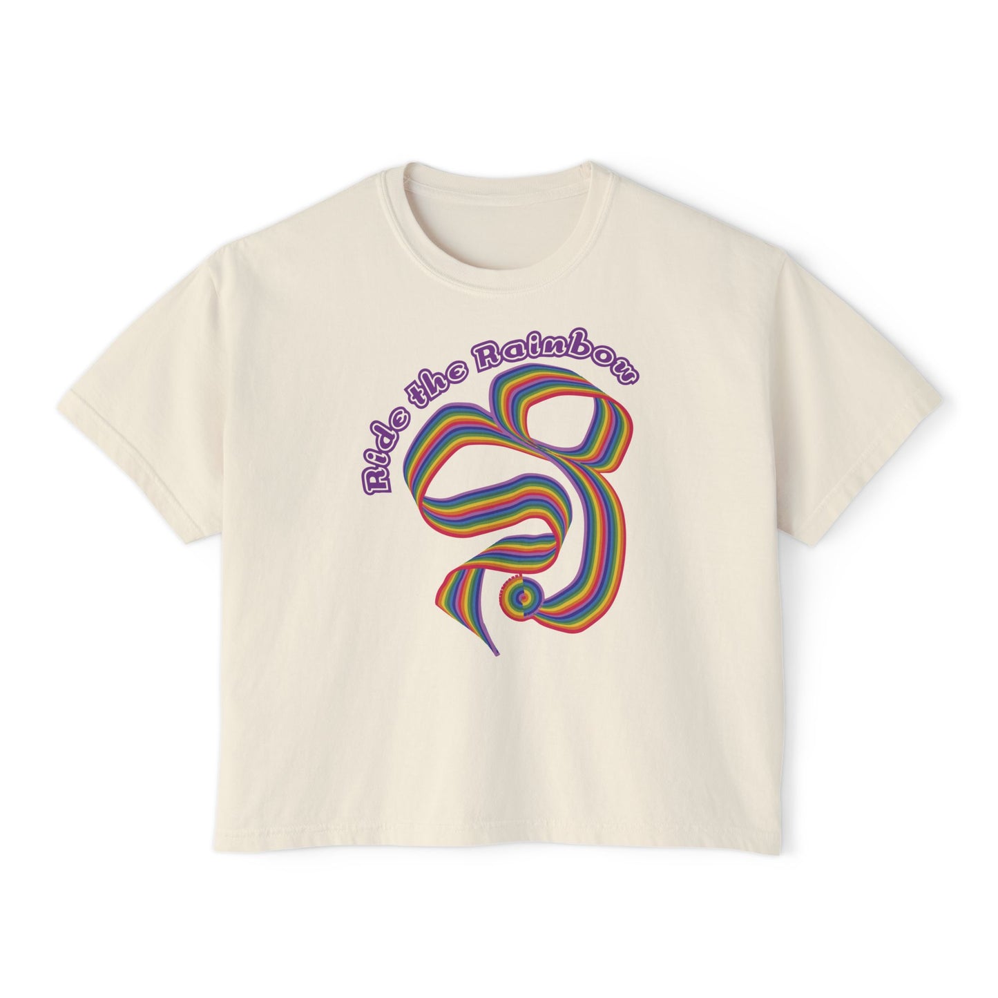 Ride the Rainbow Boxy Crop