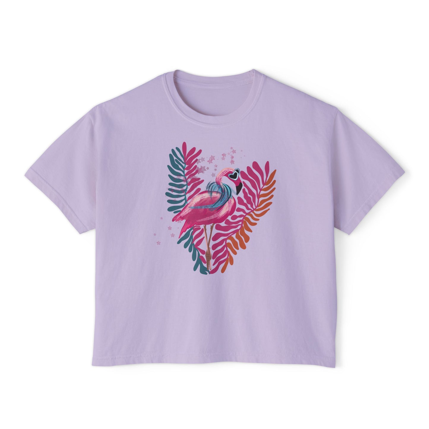 Flamingo Queen Boxy Crop