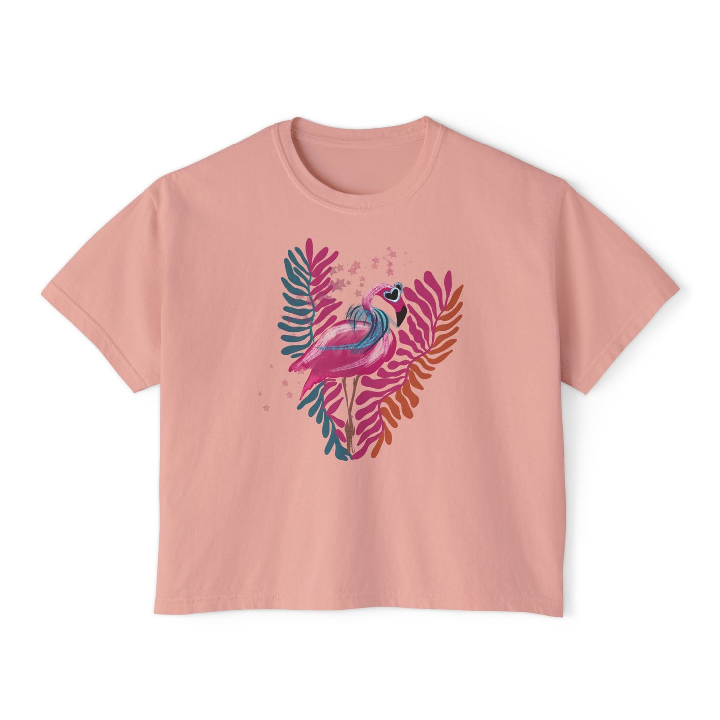 Flamingo Queen Boxy Crop