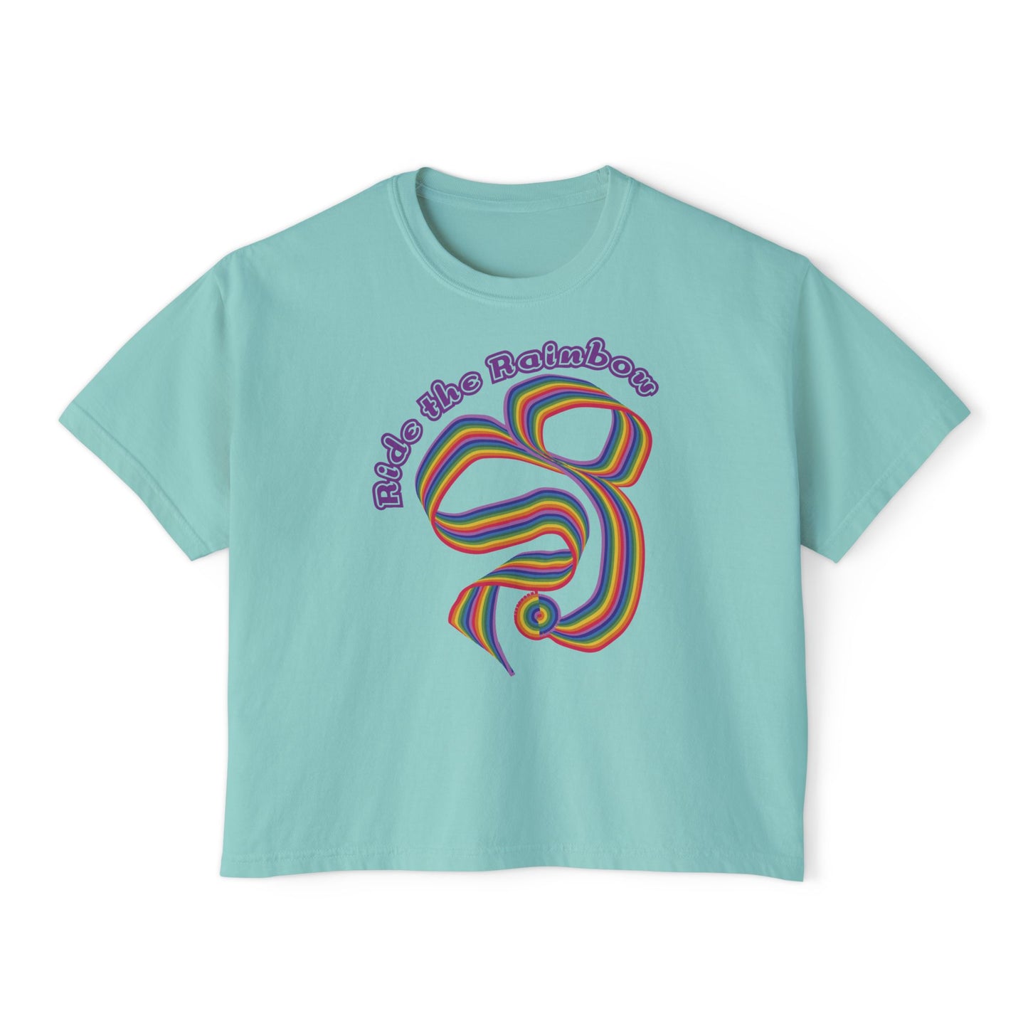 Ride the Rainbow Boxy Crop