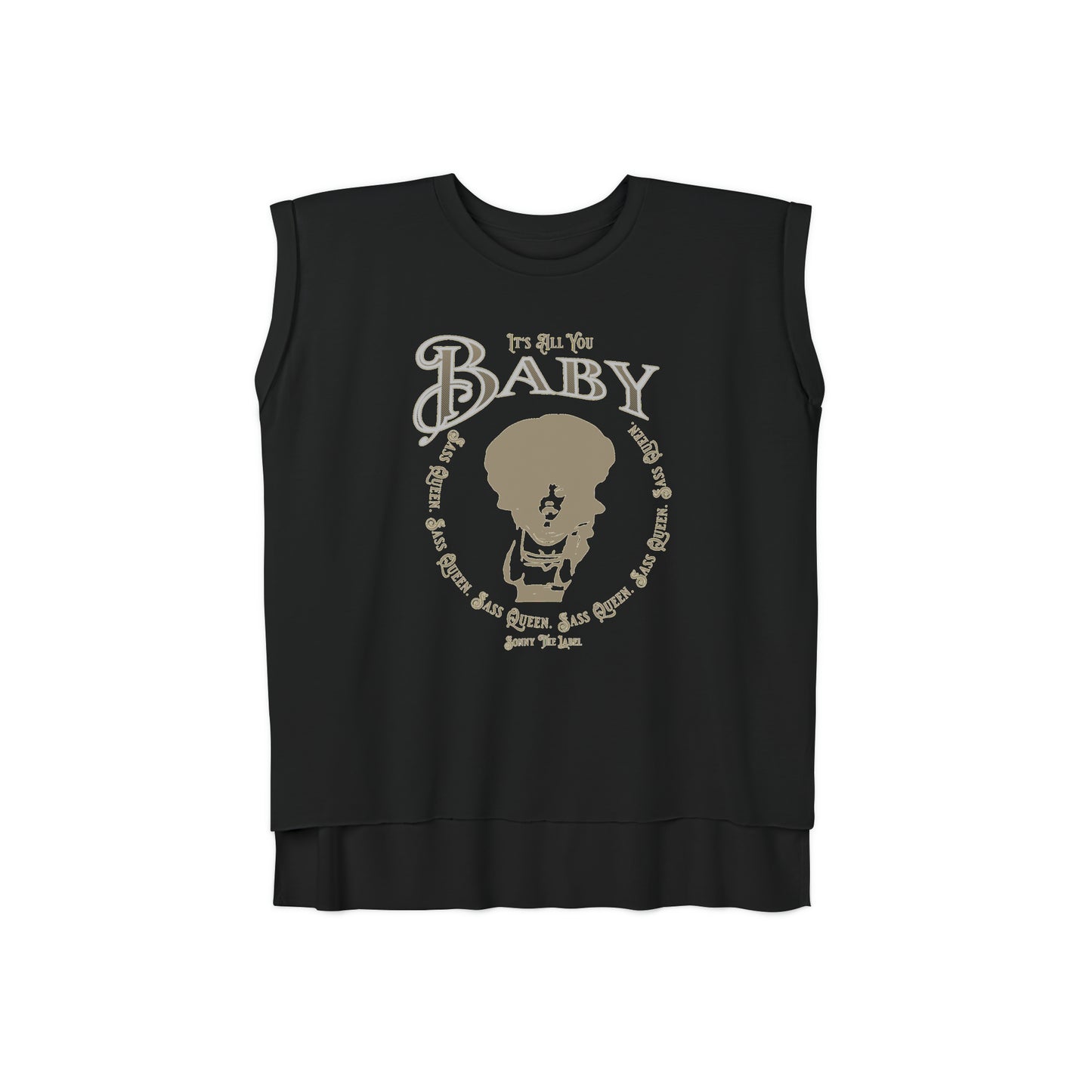 All You Rolled Cuffs Muscle Tee (Black)