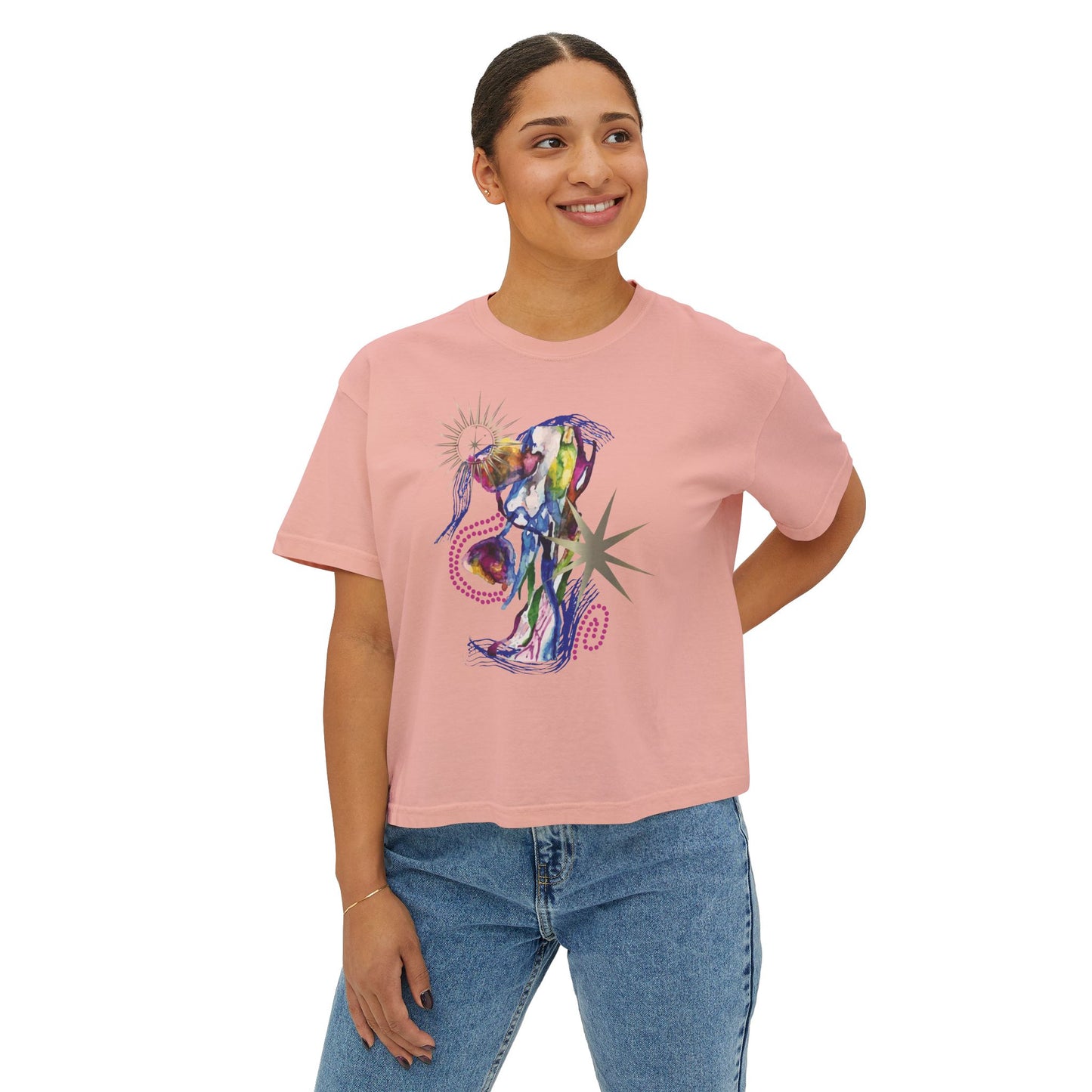 Drip Drop Boxy Crop