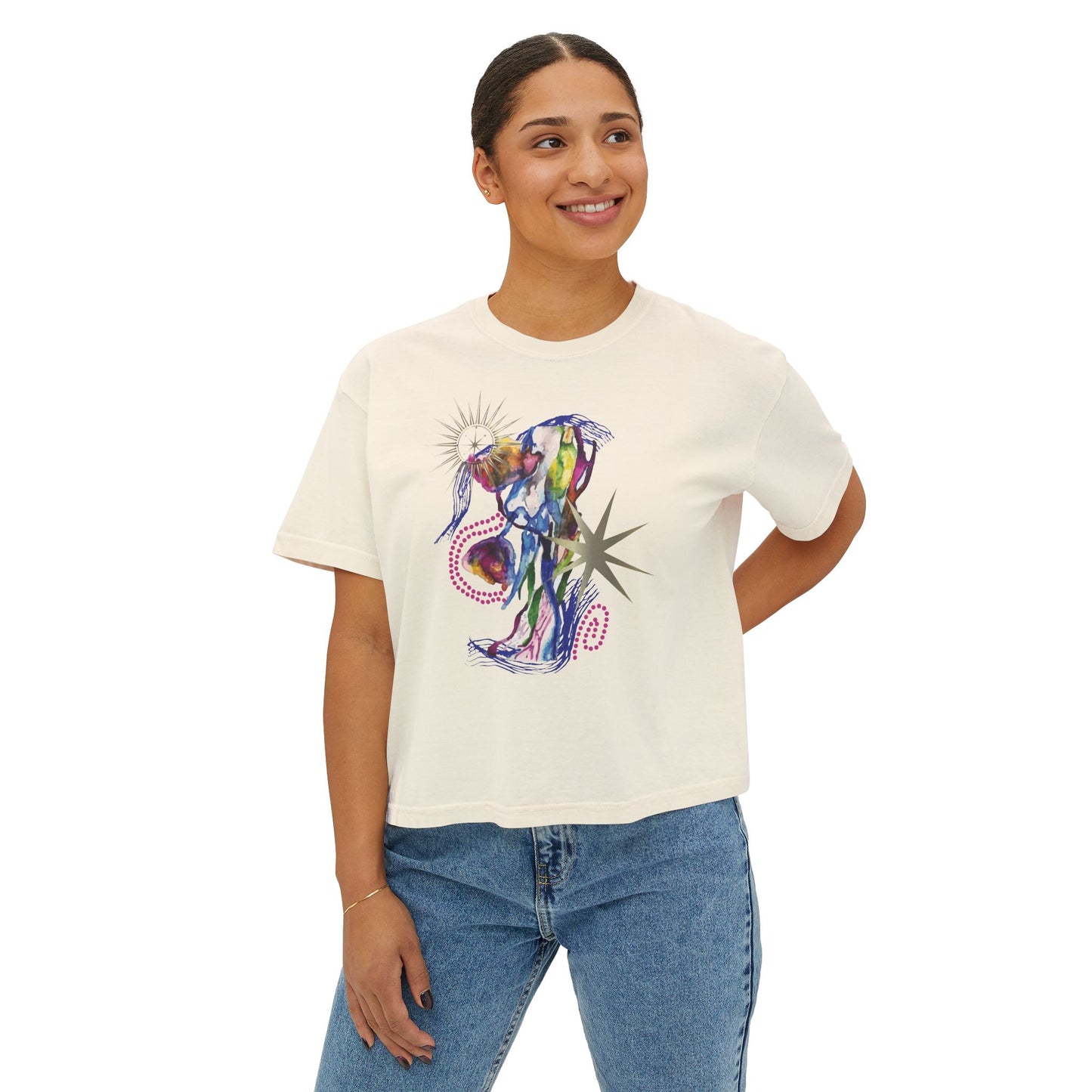 Drip Drop Boxy Crop