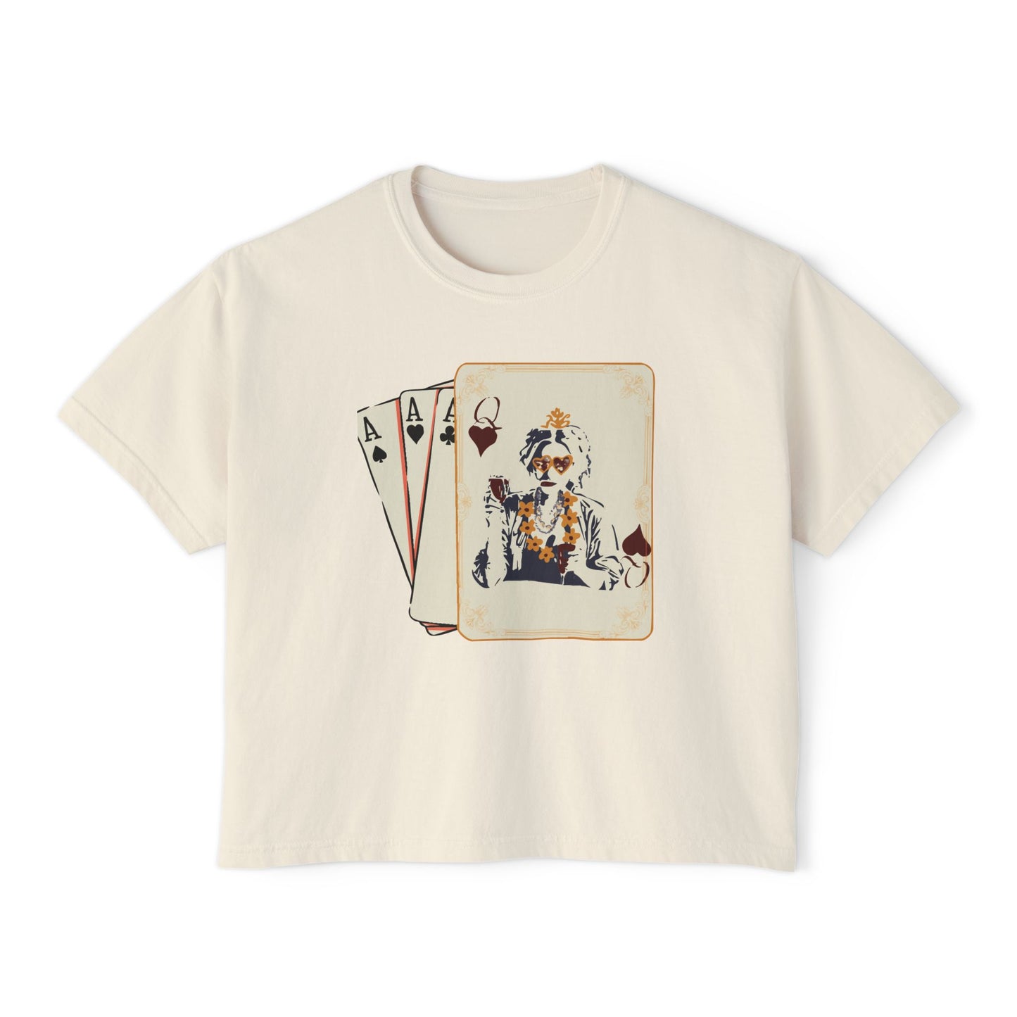 Queen of Hearts Boxy Crop