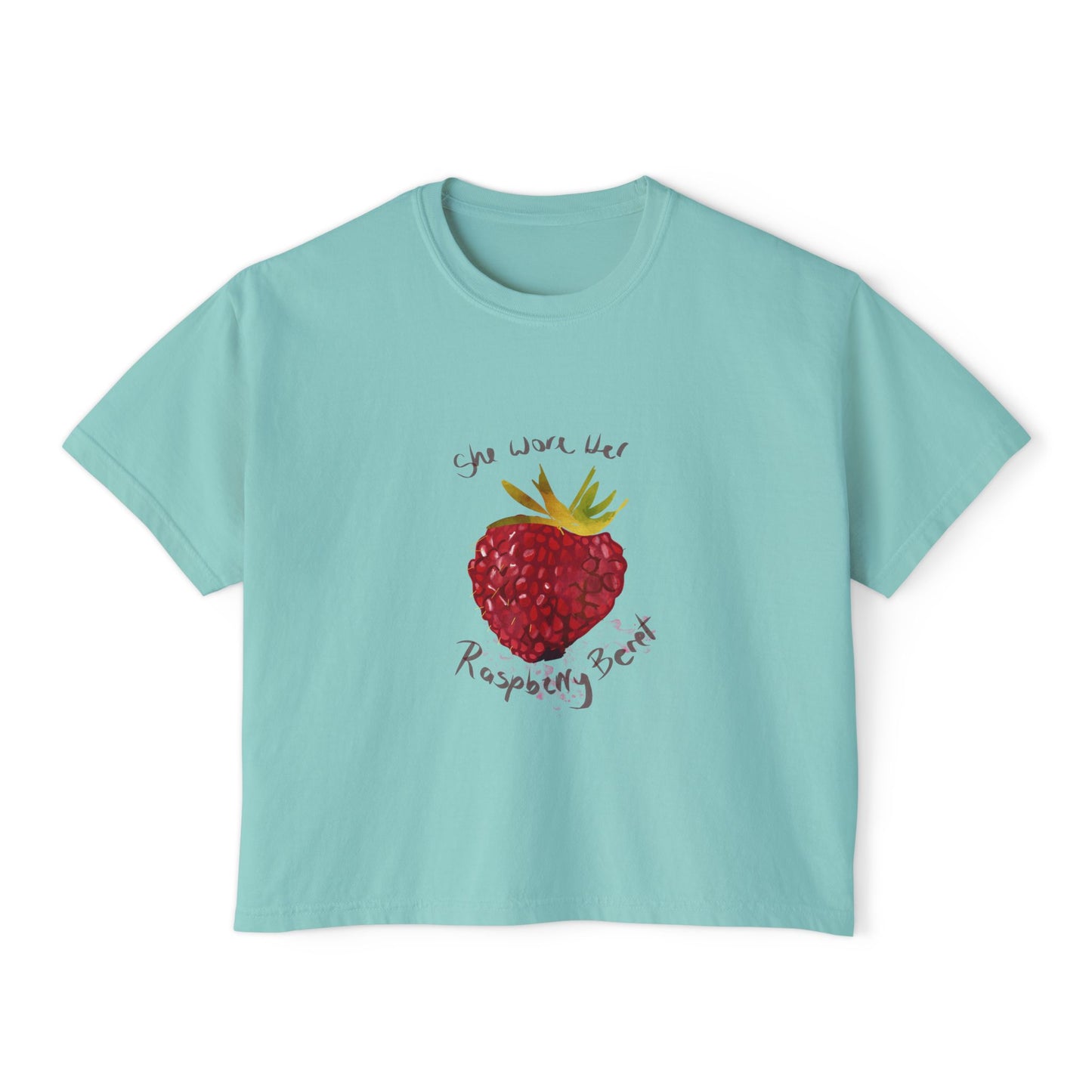 Raspberry Beret Boxy Crop