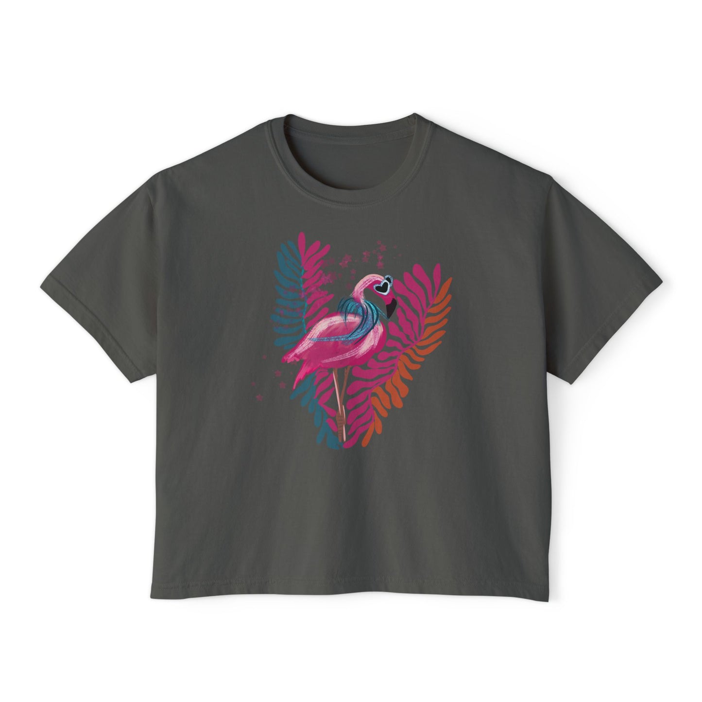 Flamingo Queen Boxy Crop