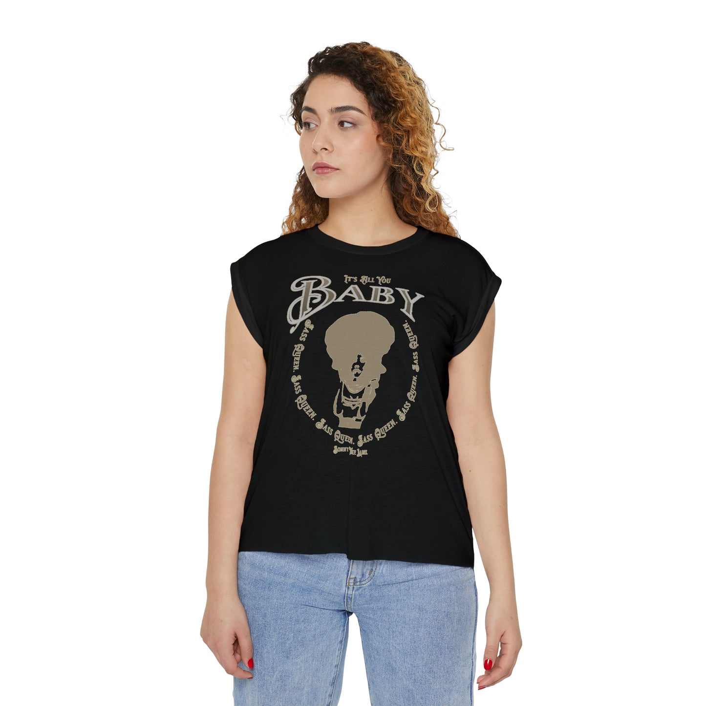 All You Rolled Cuffs Muscle Tee (Black)