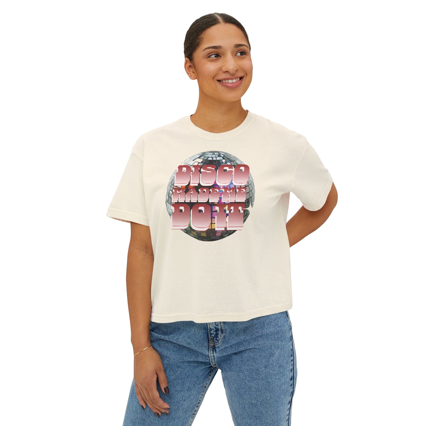 Disco Made Me Do It Boxy Crop