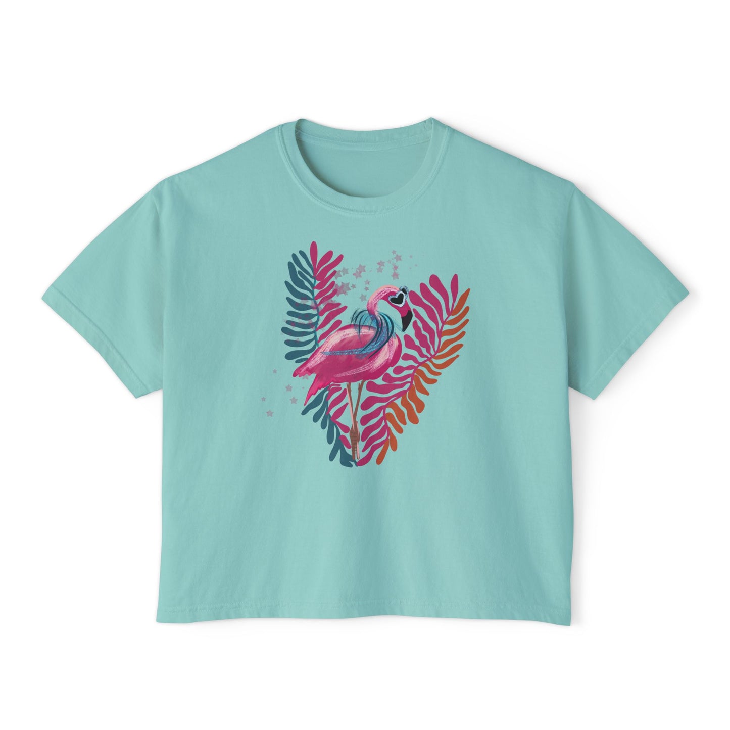 Flamingo Queen Boxy Crop