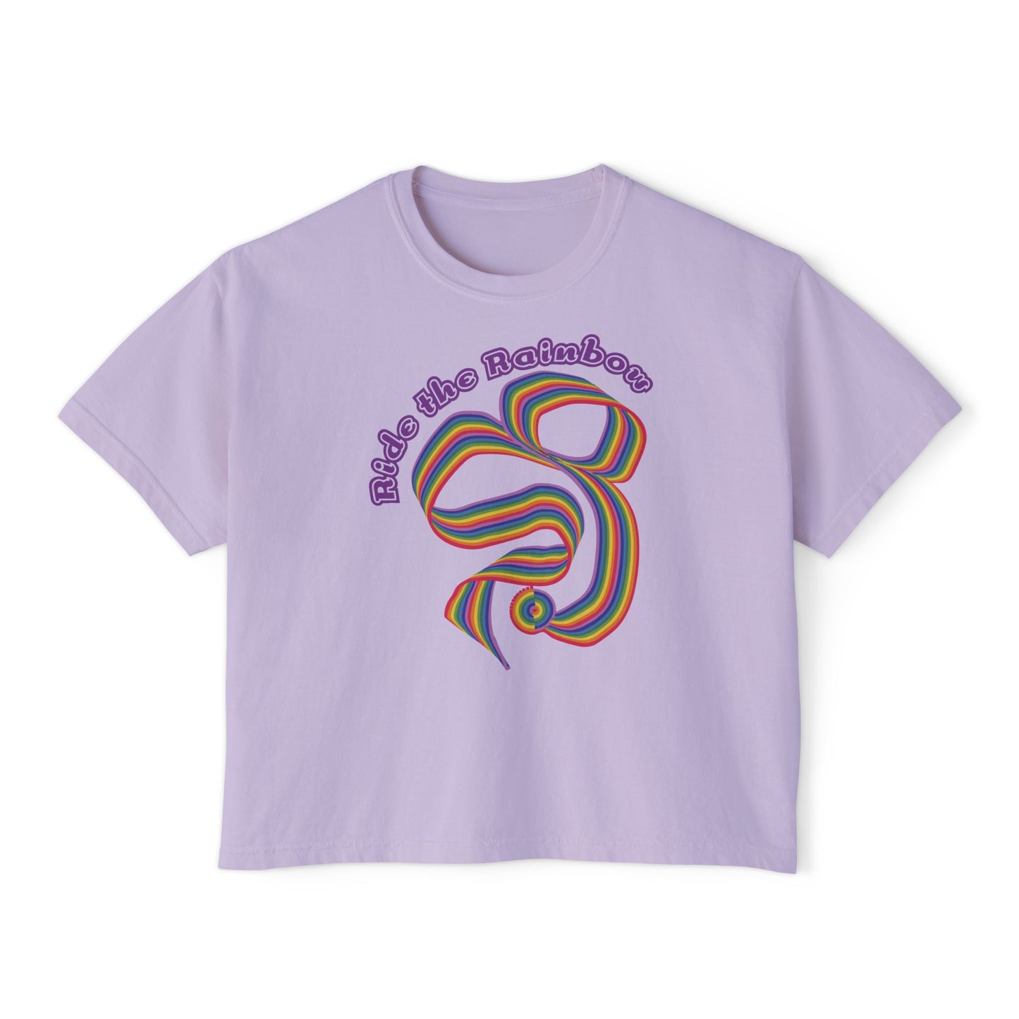 Ride the Rainbow Boxy Crop