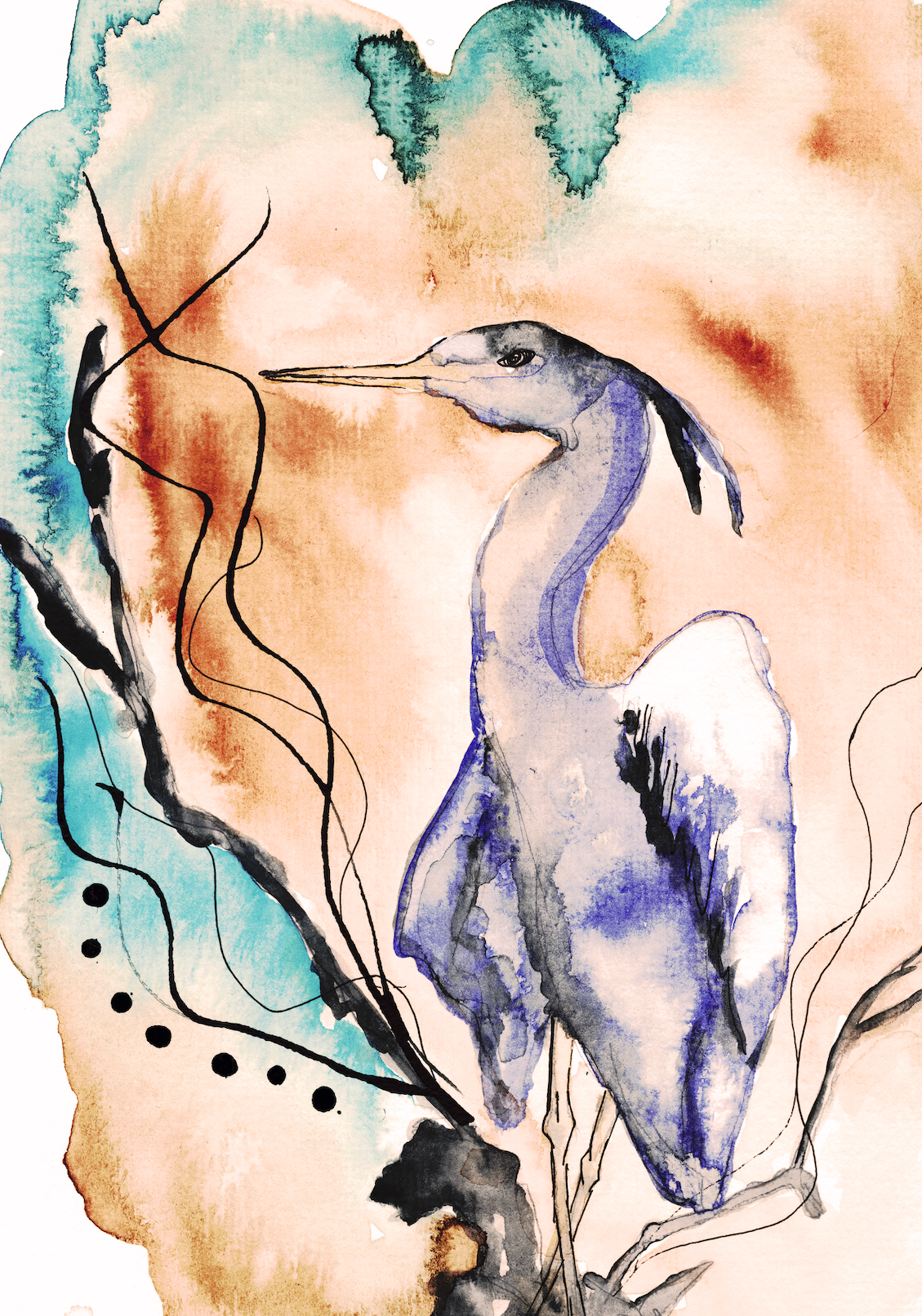 Heron Duvet Cover