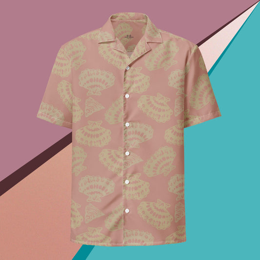 Blush Seashells Button Shirt