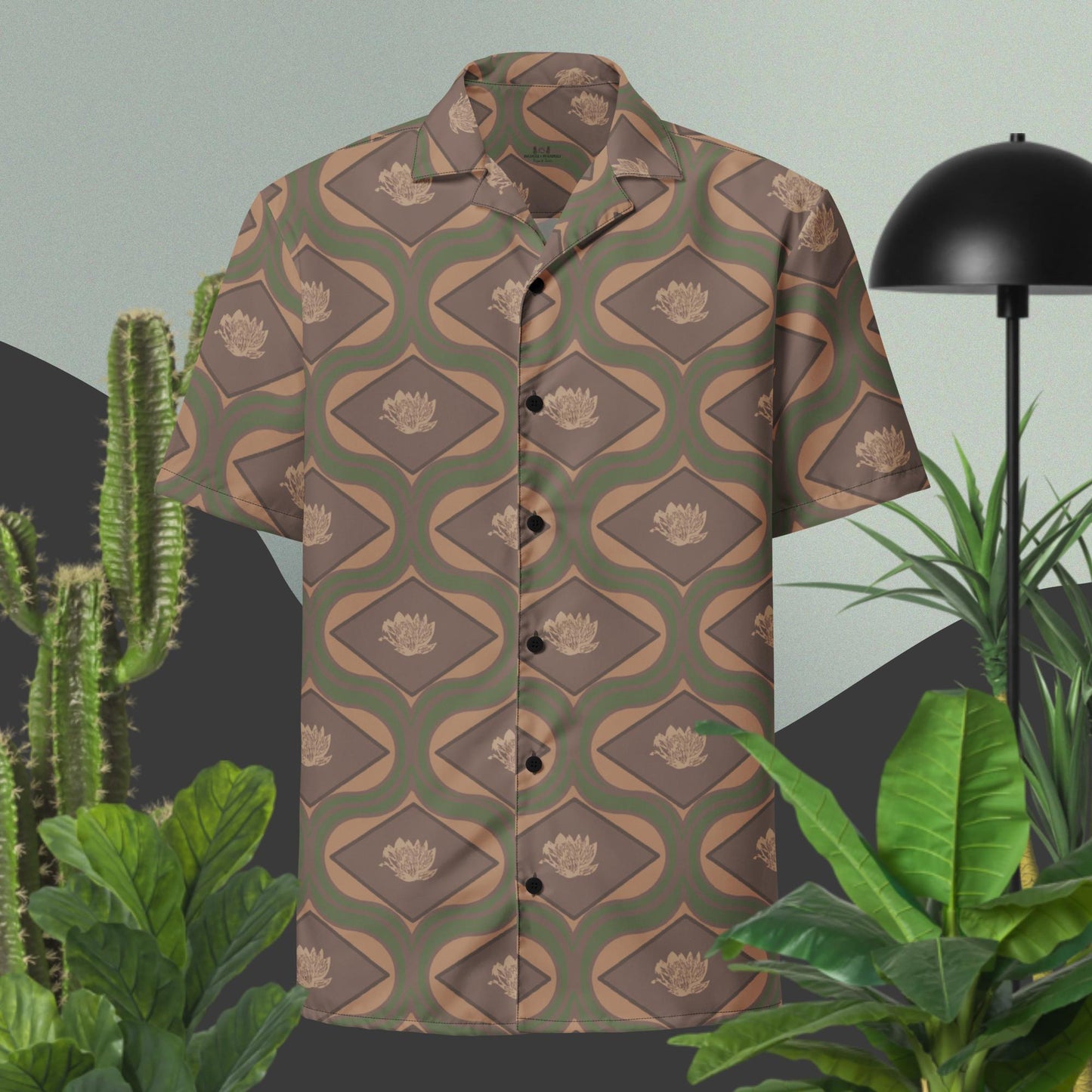 Sage Geo Button Shirt