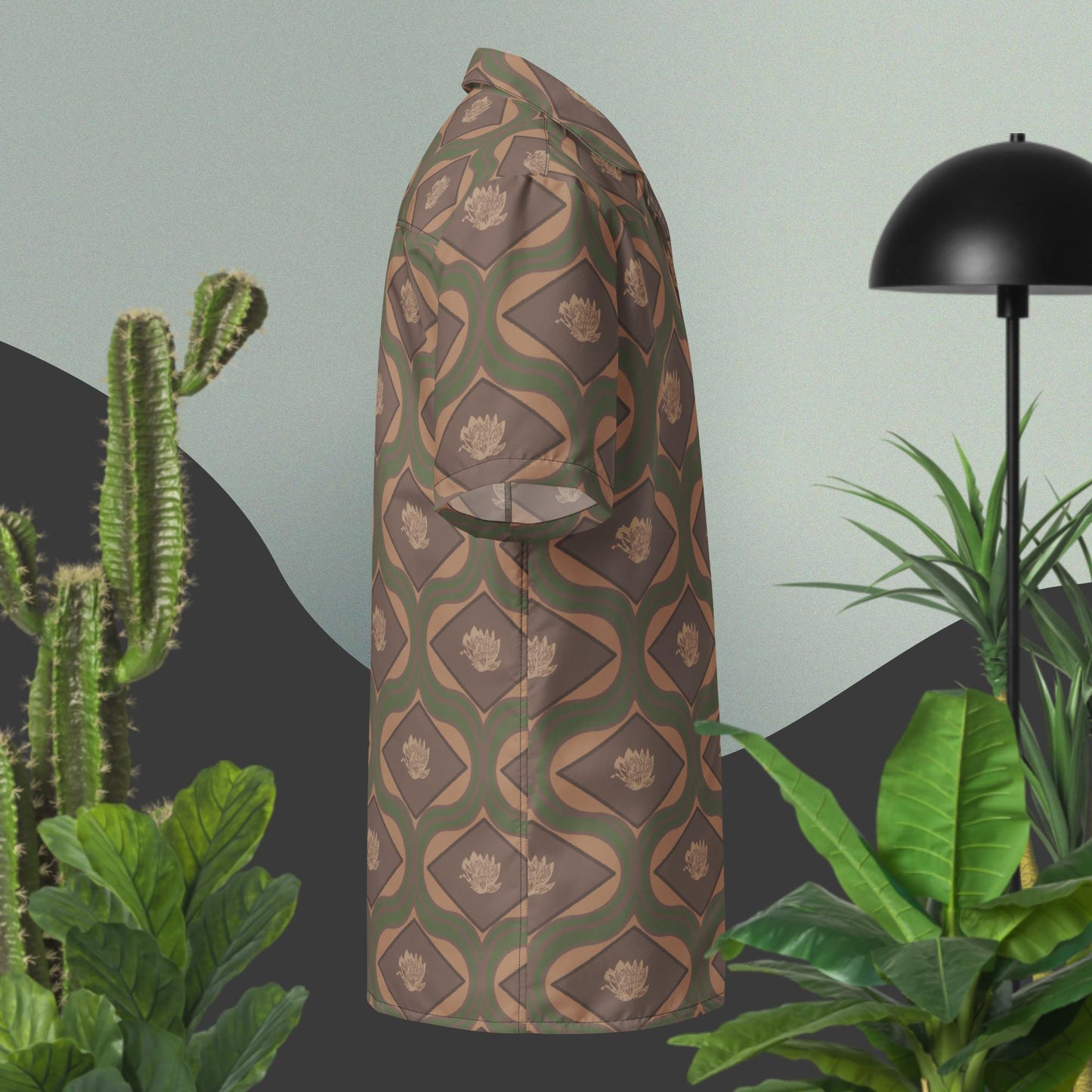 Sage Geo Button Shirt