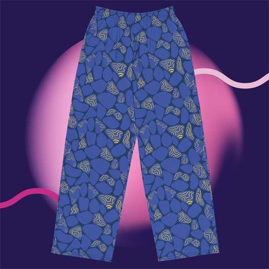 Blue Mambo Bold Wide Leg Pants