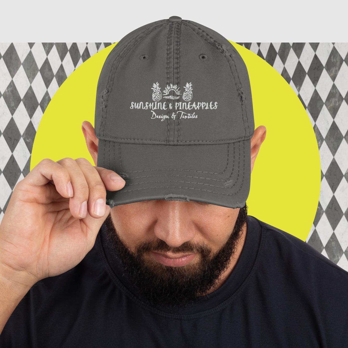 S & P Distressed Dad Hat