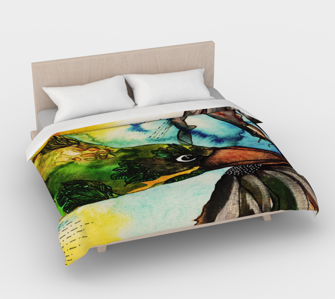 Honey Eater Duvet Cover