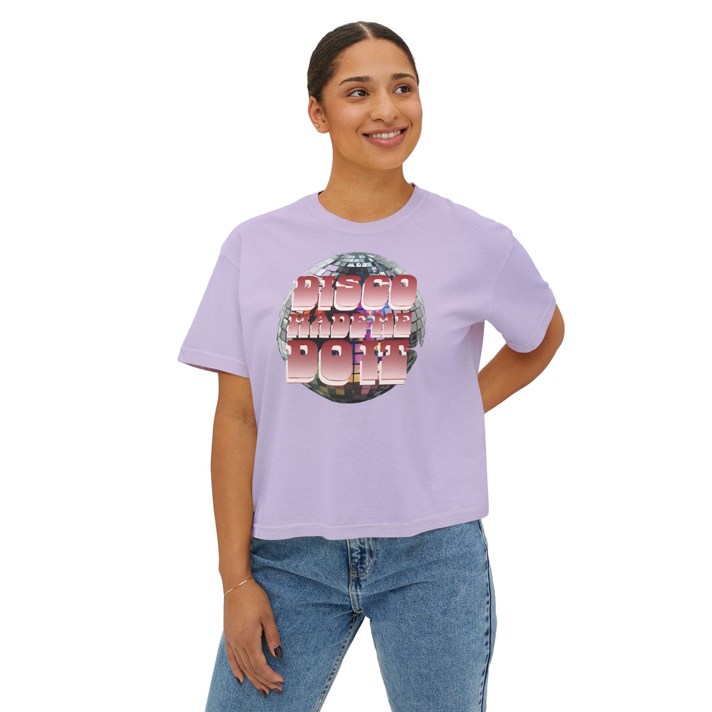 Disco Made Me Do It Boxy Crop