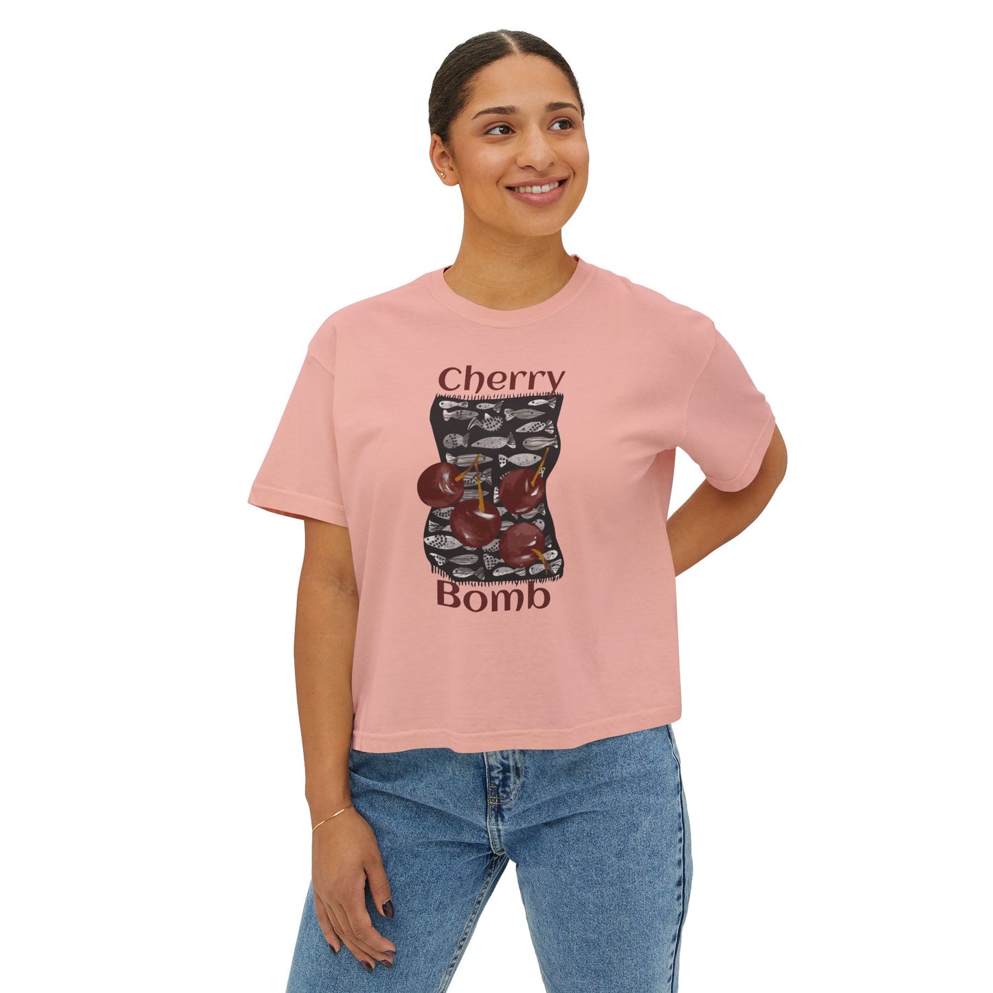 Cherry Bomb Boxy Crop