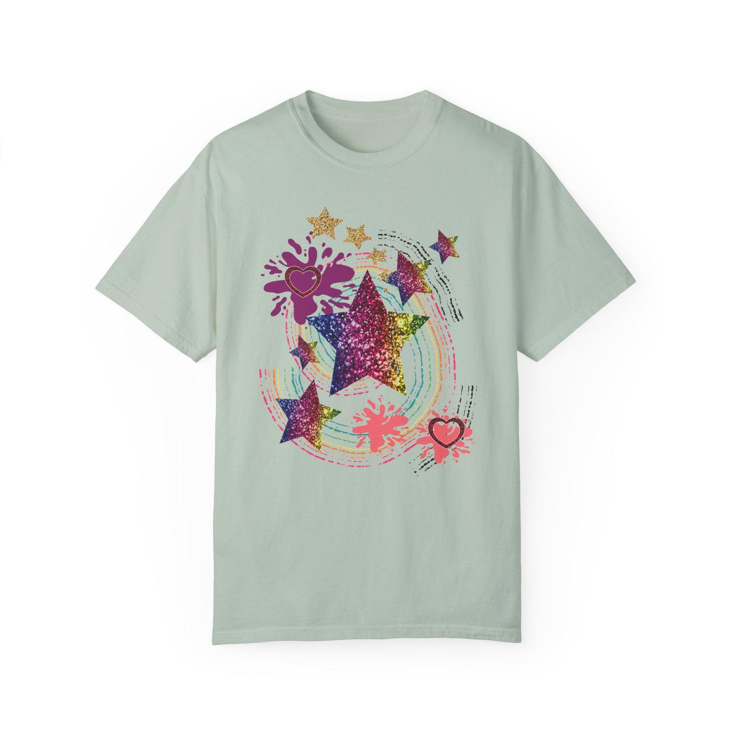 Rainbow Swirl Summer Boxy Tee