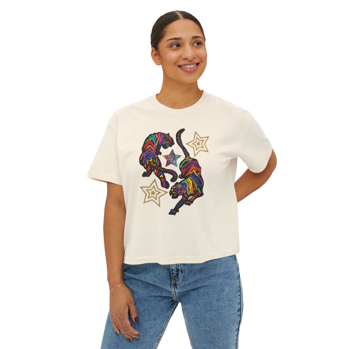 Rainbow Tiger Boxy Crop