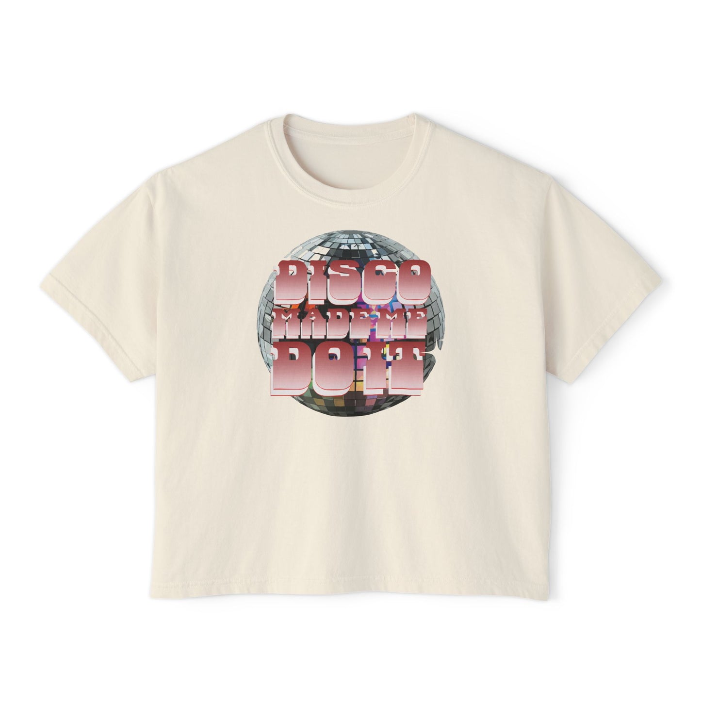 Disco Made Me Do It Boxy Crop