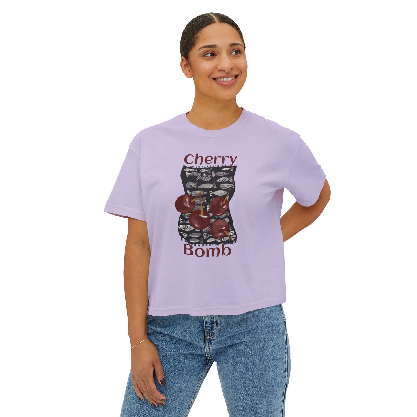 Cherry Bomb Boxy Crop