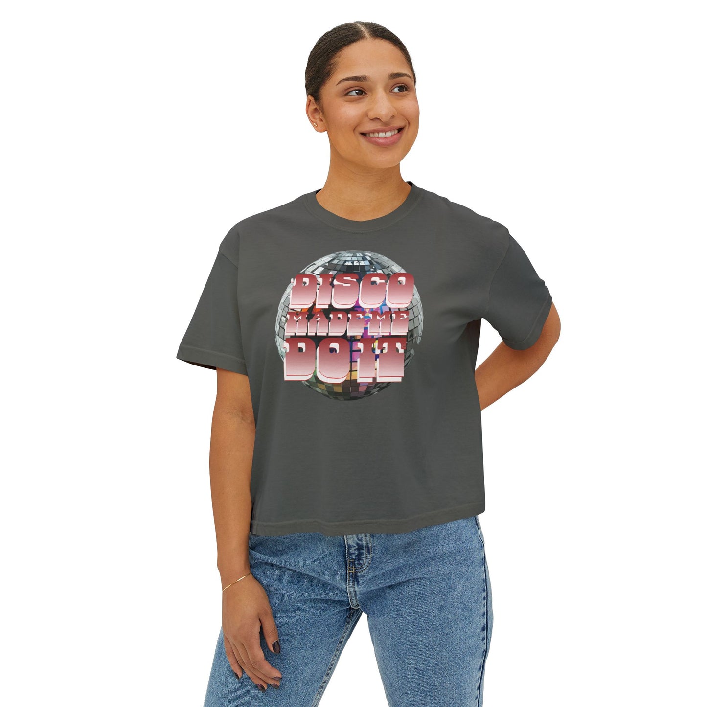 Disco Made Me Do It Boxy Crop
