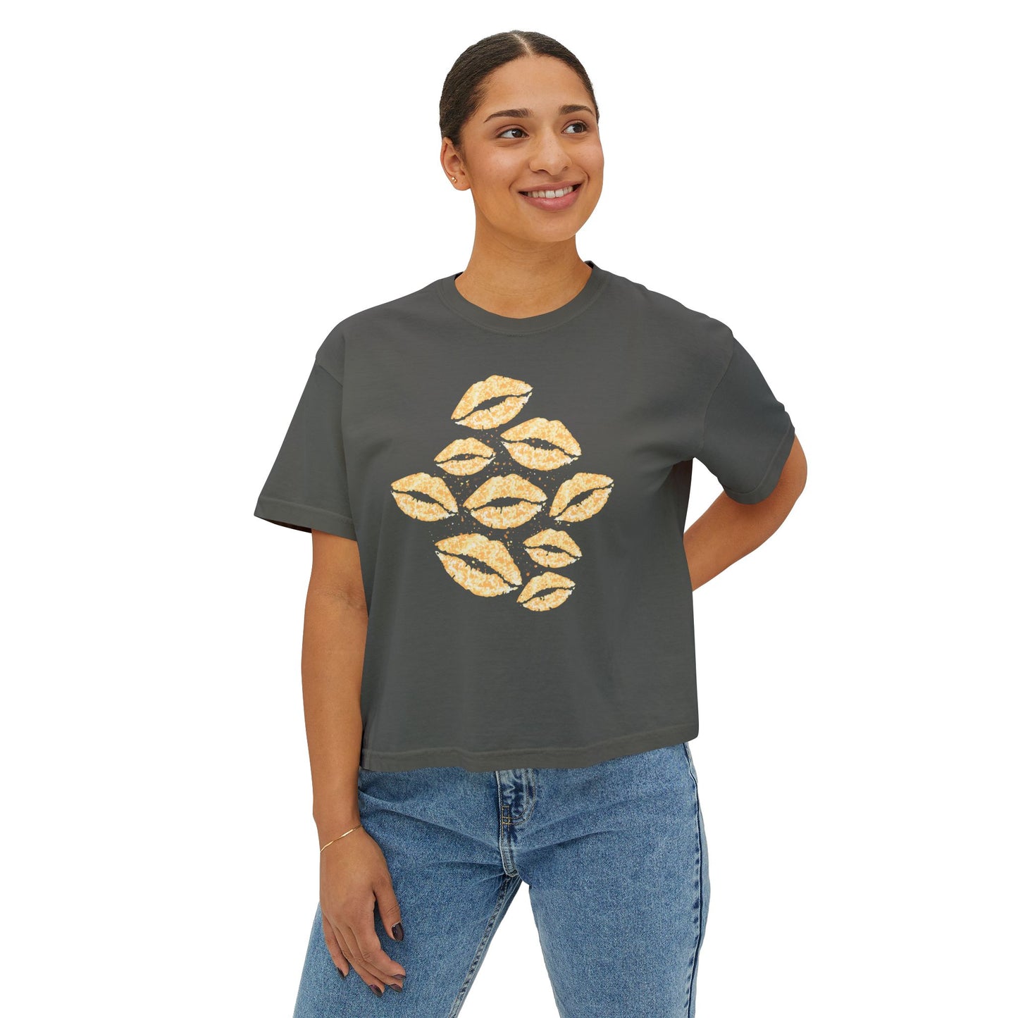 Golden Smooches Boxy Crop