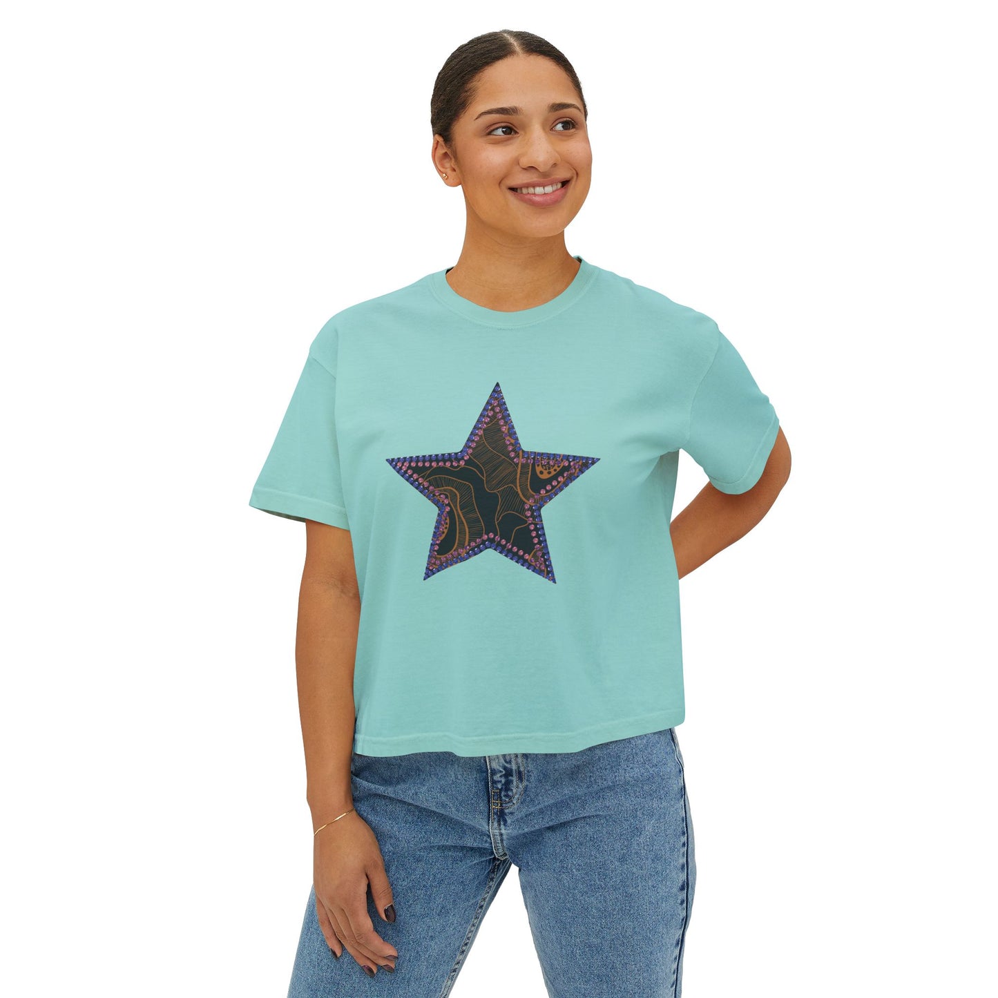 Shine Like It Does Boxy Crop Tee