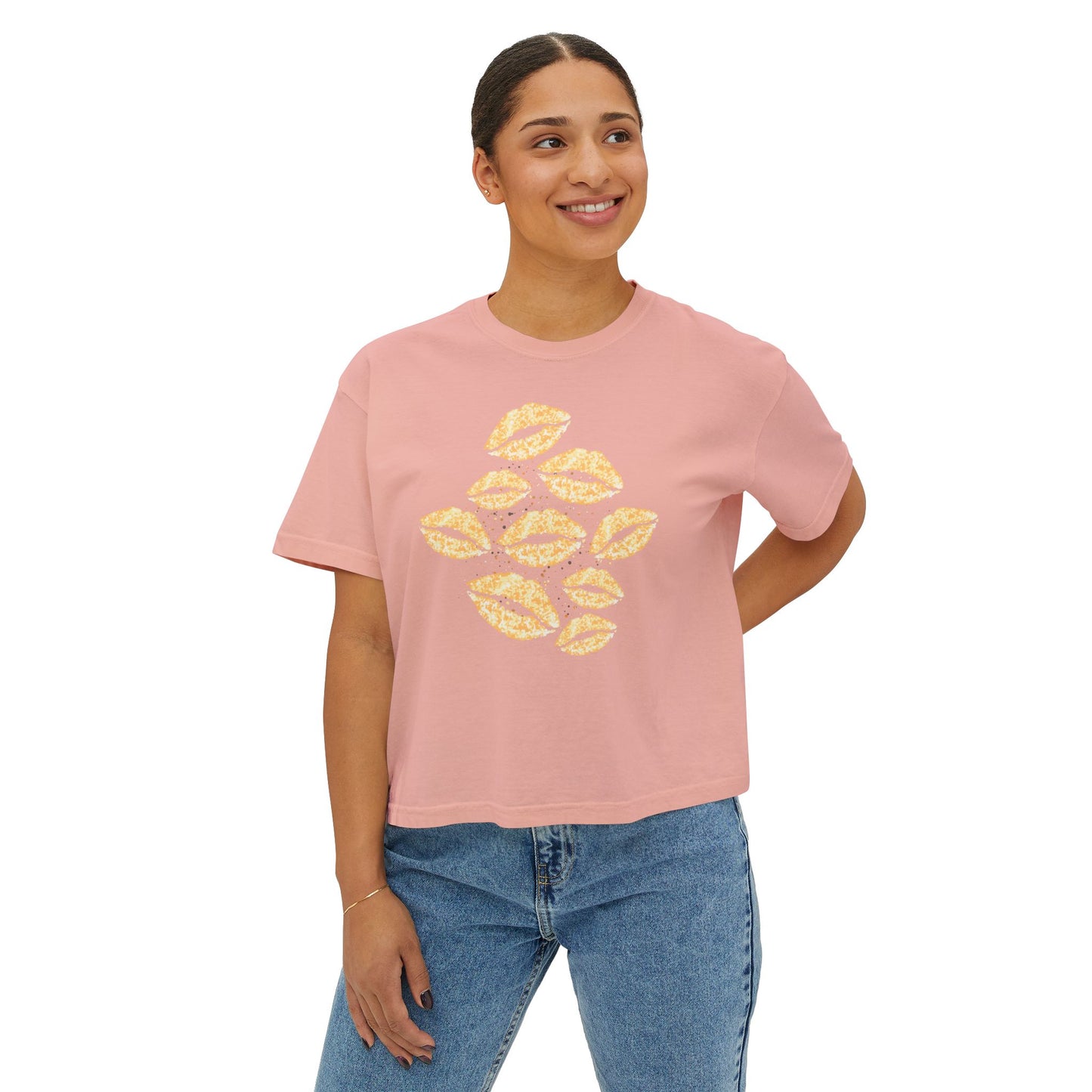 Golden Smooches Boxy Crop