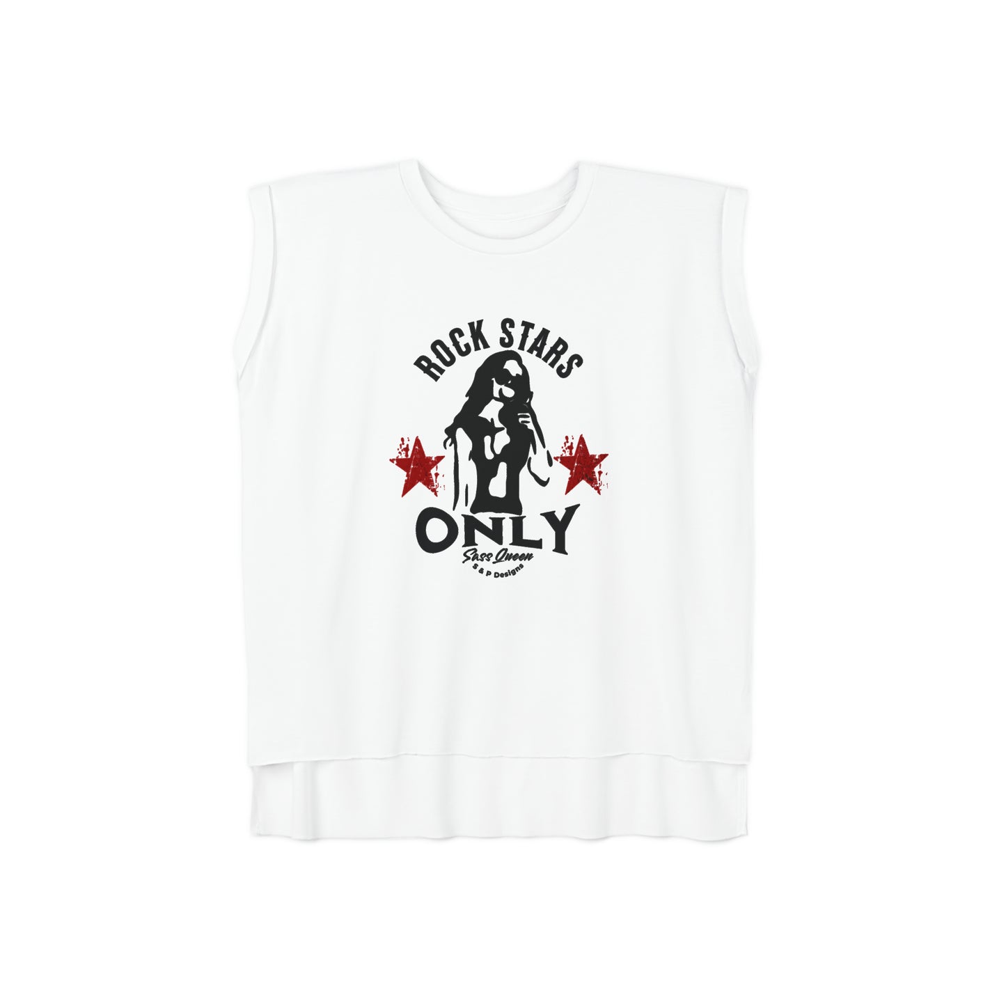 Rock Star Rolled Cuffs Muscle Tee