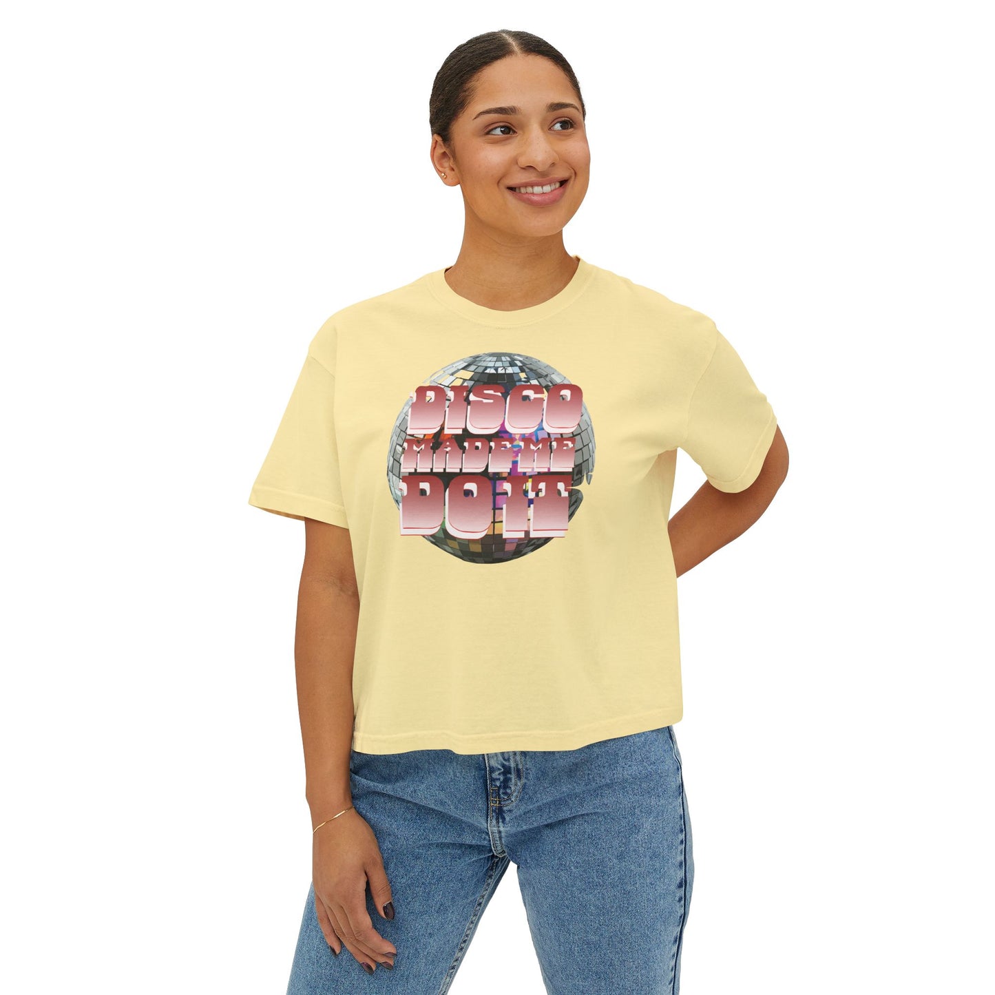 Disco Made Me Do It Boxy Crop