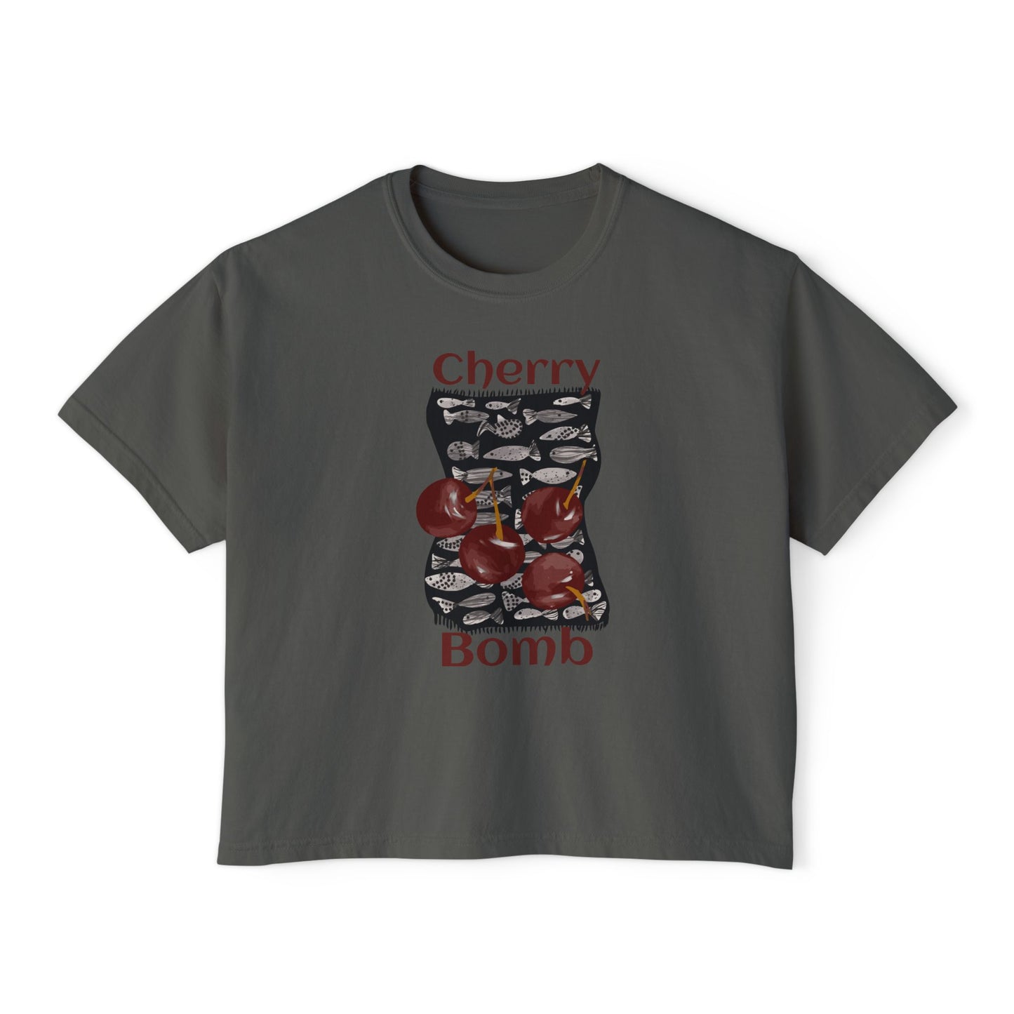 Cherry Bomb Boxy Crop