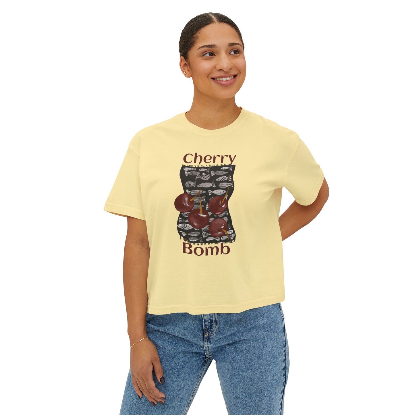 Cherry Bomb Boxy Crop