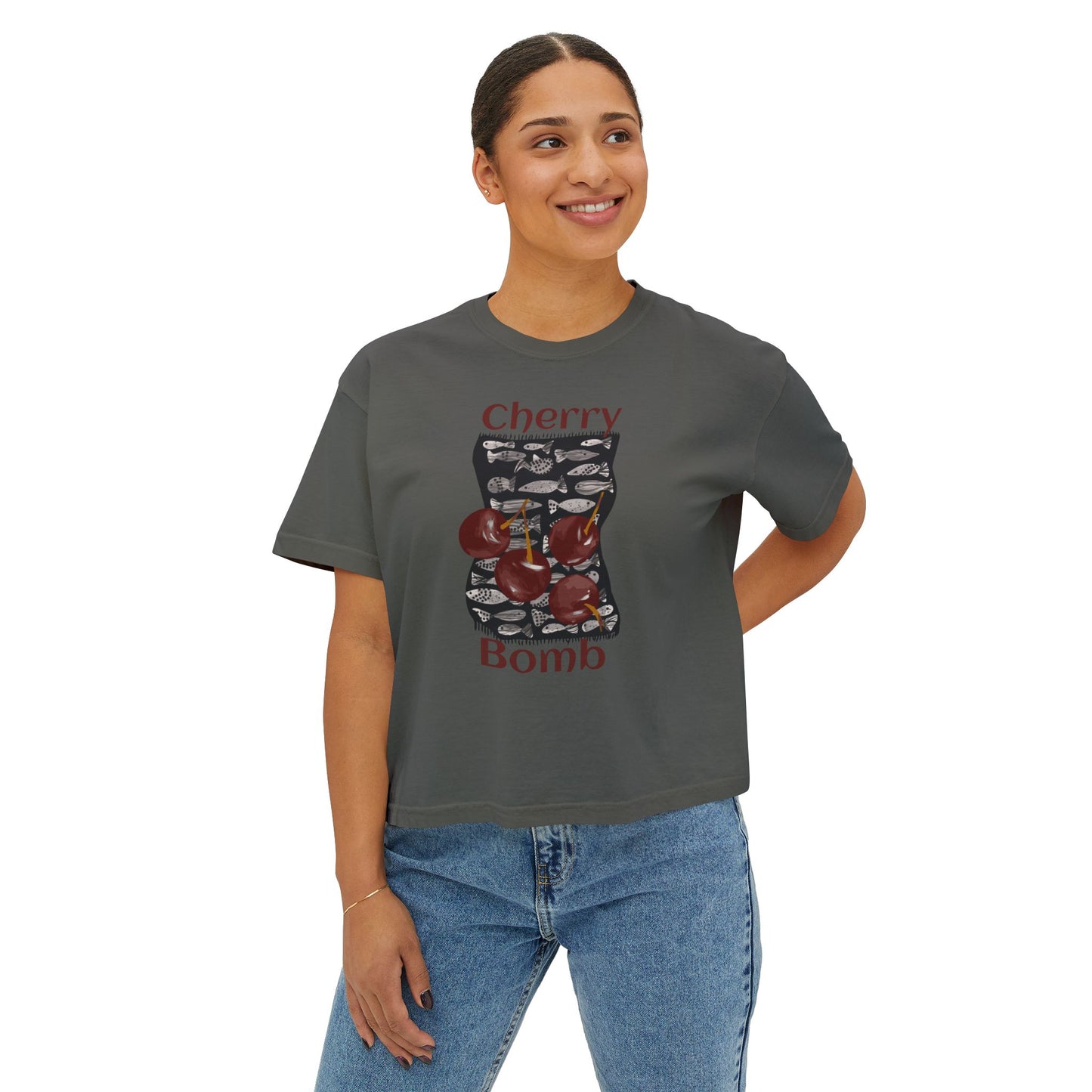 Cherry Bomb Boxy Crop