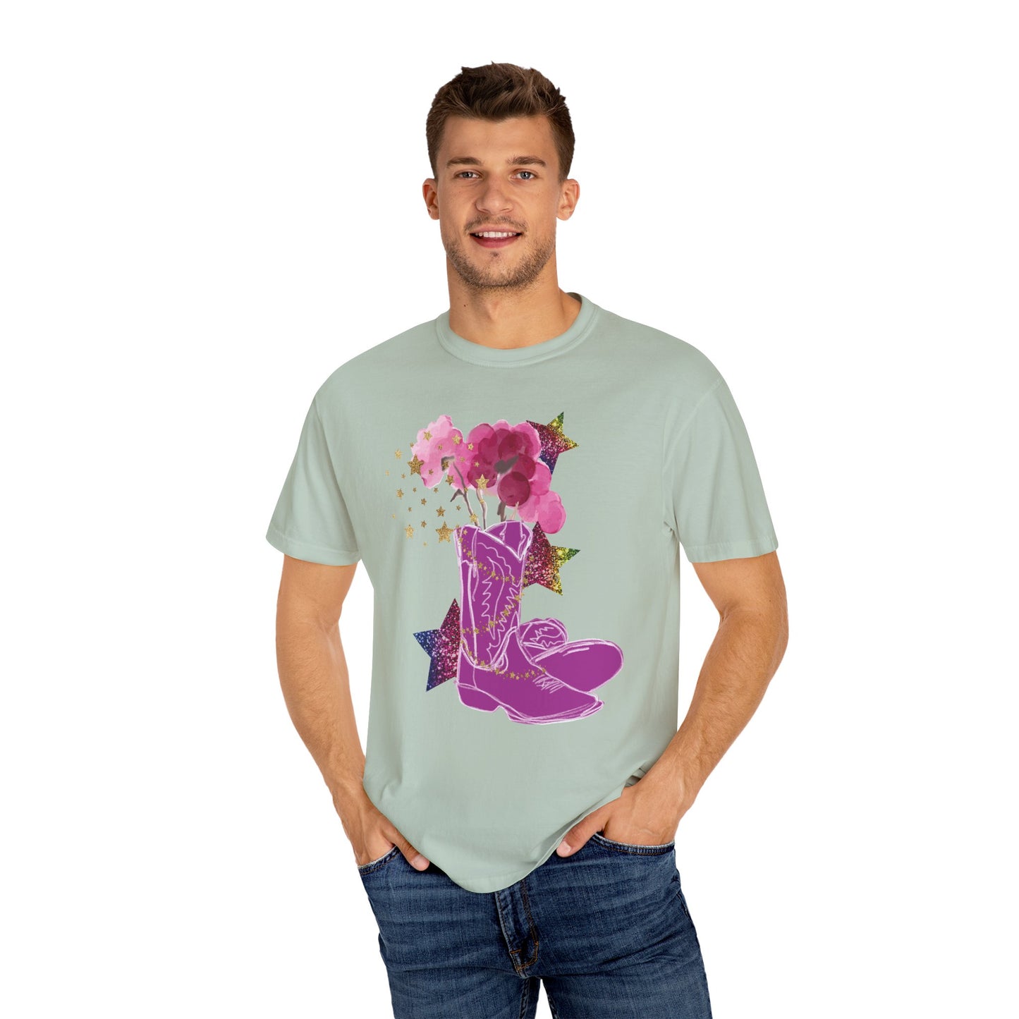 Pink Boots Summer Boxy Tee