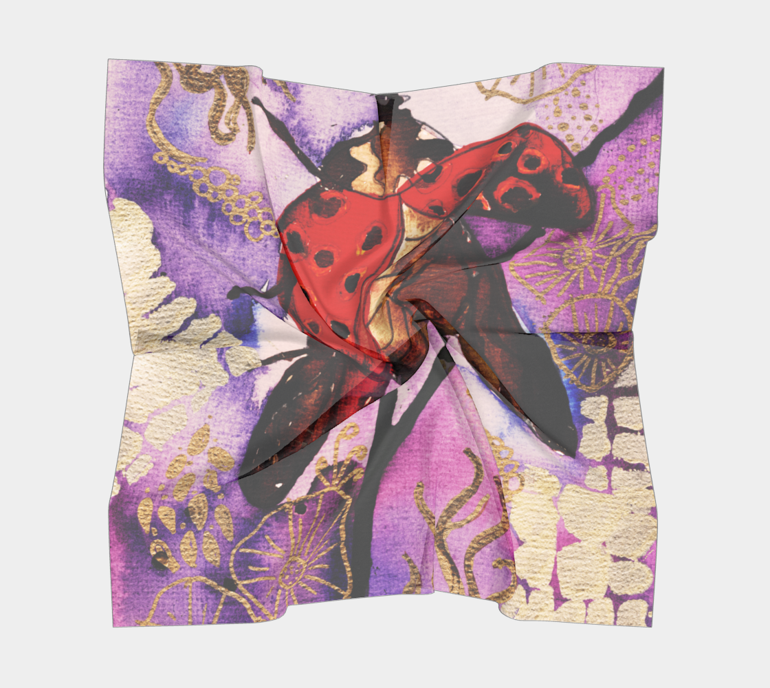 Lady Bug Art Print Scarf