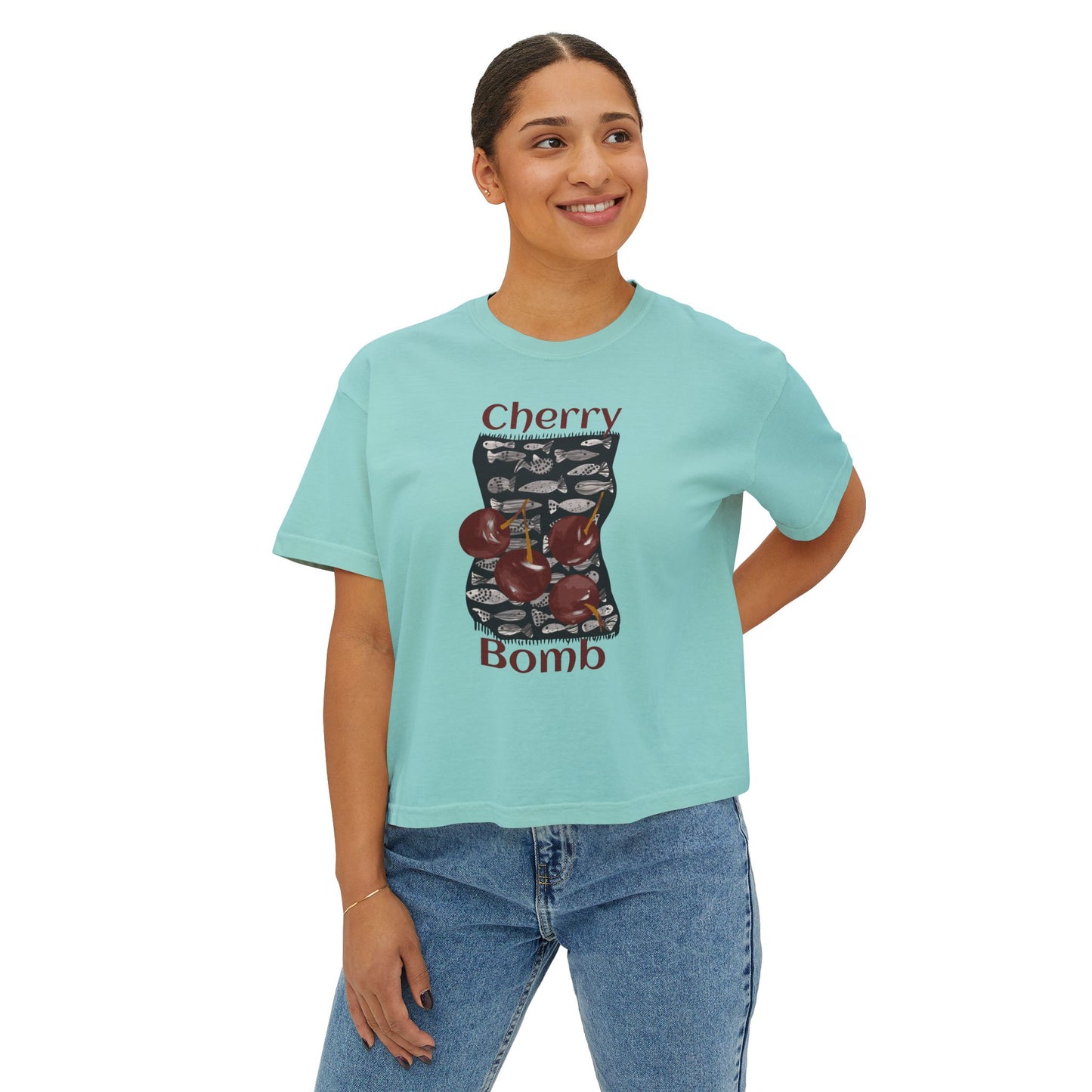 Cherry Bomb Boxy Crop