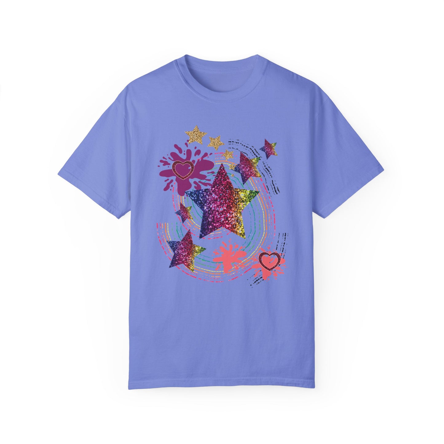 Rainbow Swirl Summer Boxy Tee