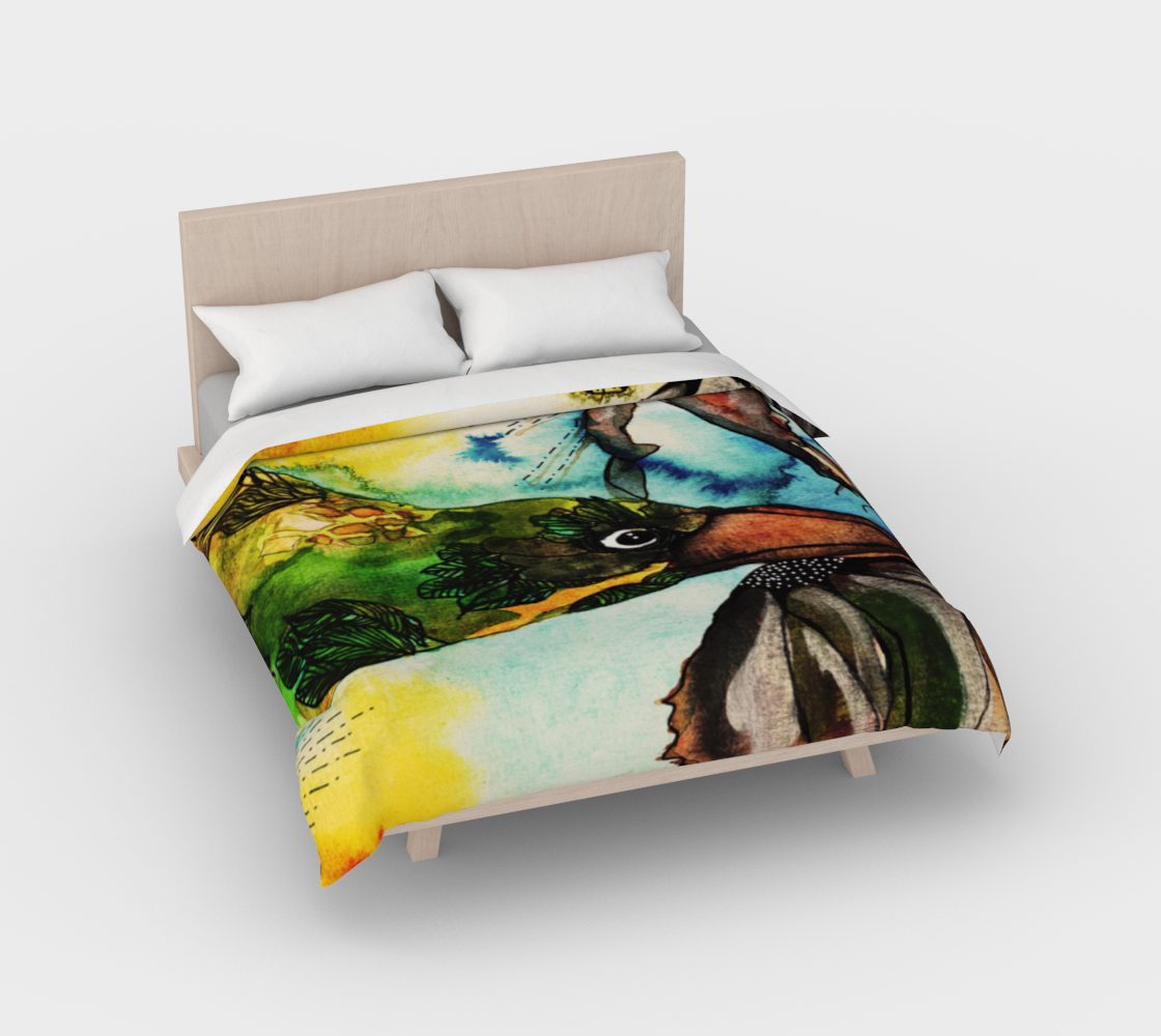 Honey Eater Duvet Cover