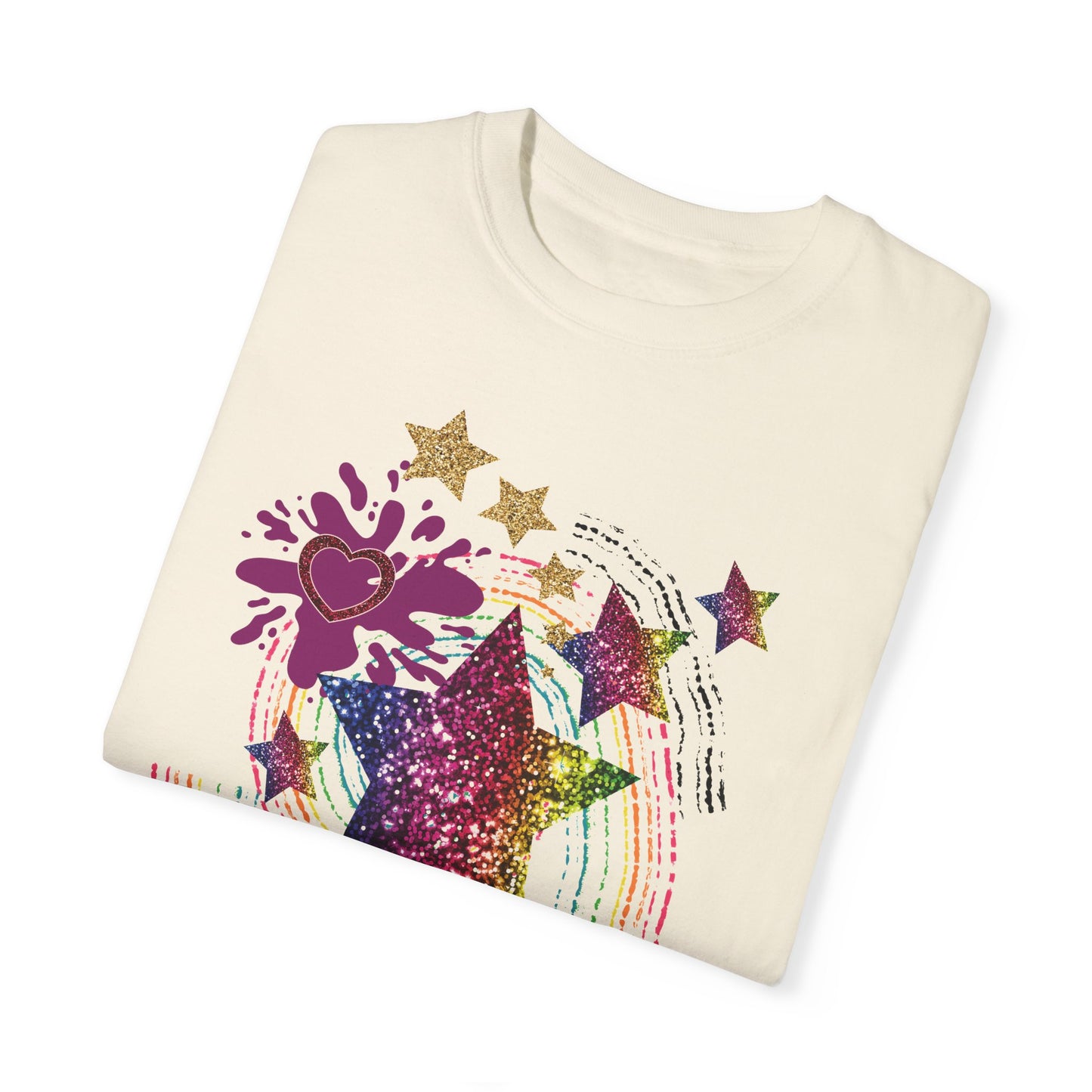 Rainbow Swirl Summer Boxy Tee