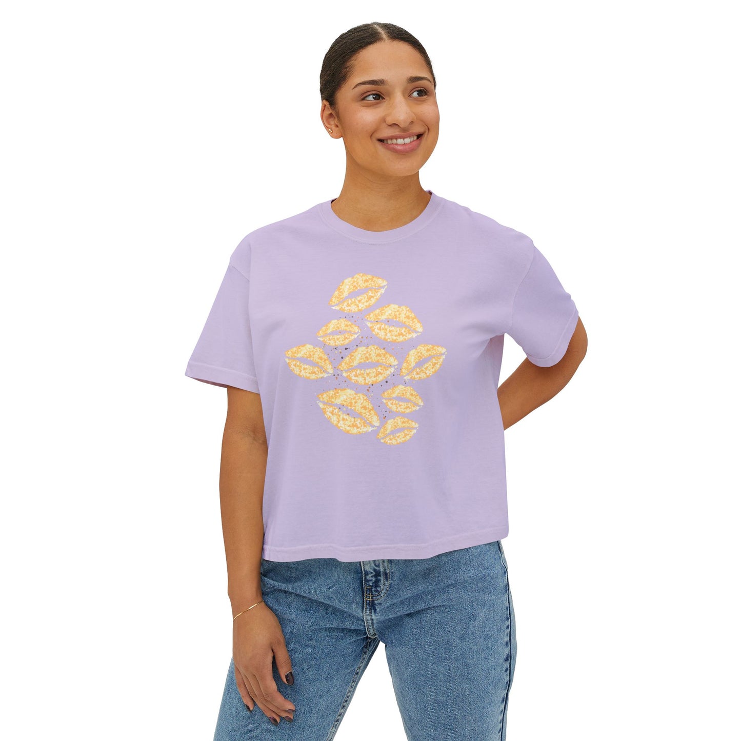 Golden Smooches Boxy Crop