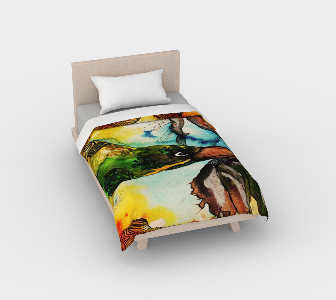 Honey Eater Duvet Cover