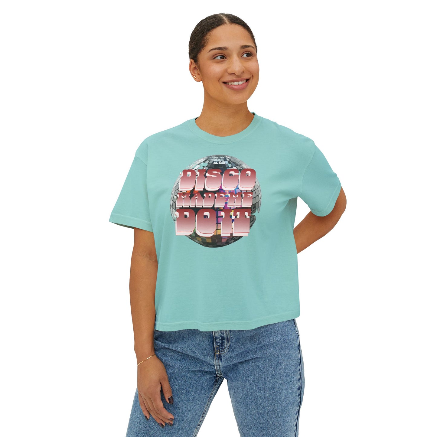Disco Made Me Do It Boxy Crop