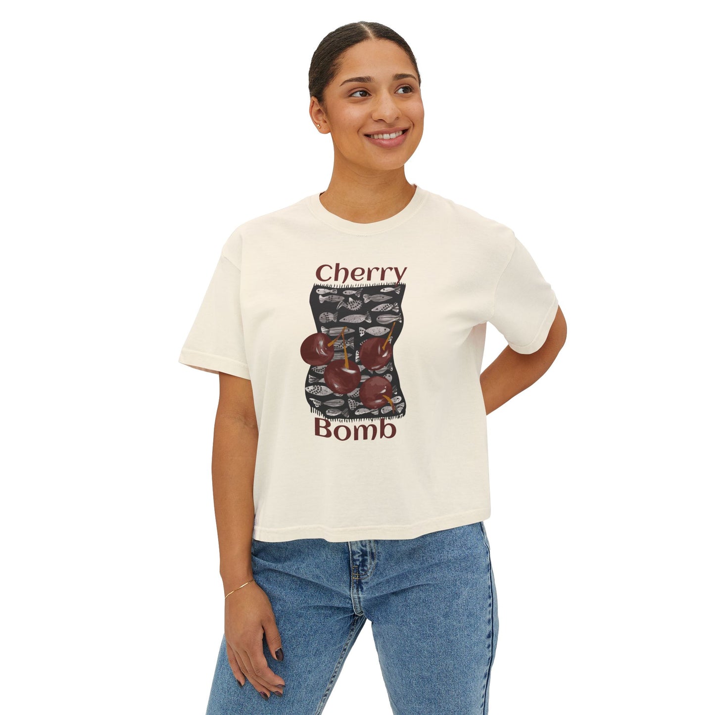 Cherry Bomb Boxy Crop
