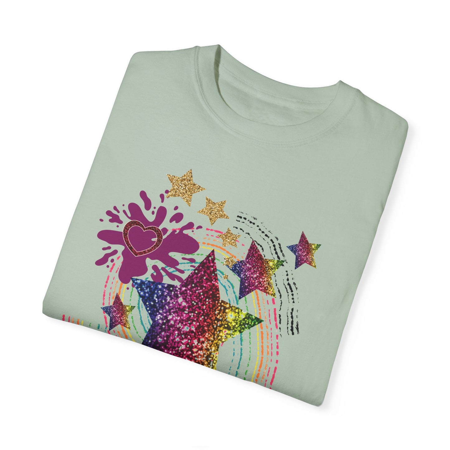 Rainbow Swirl Summer Boxy Tee